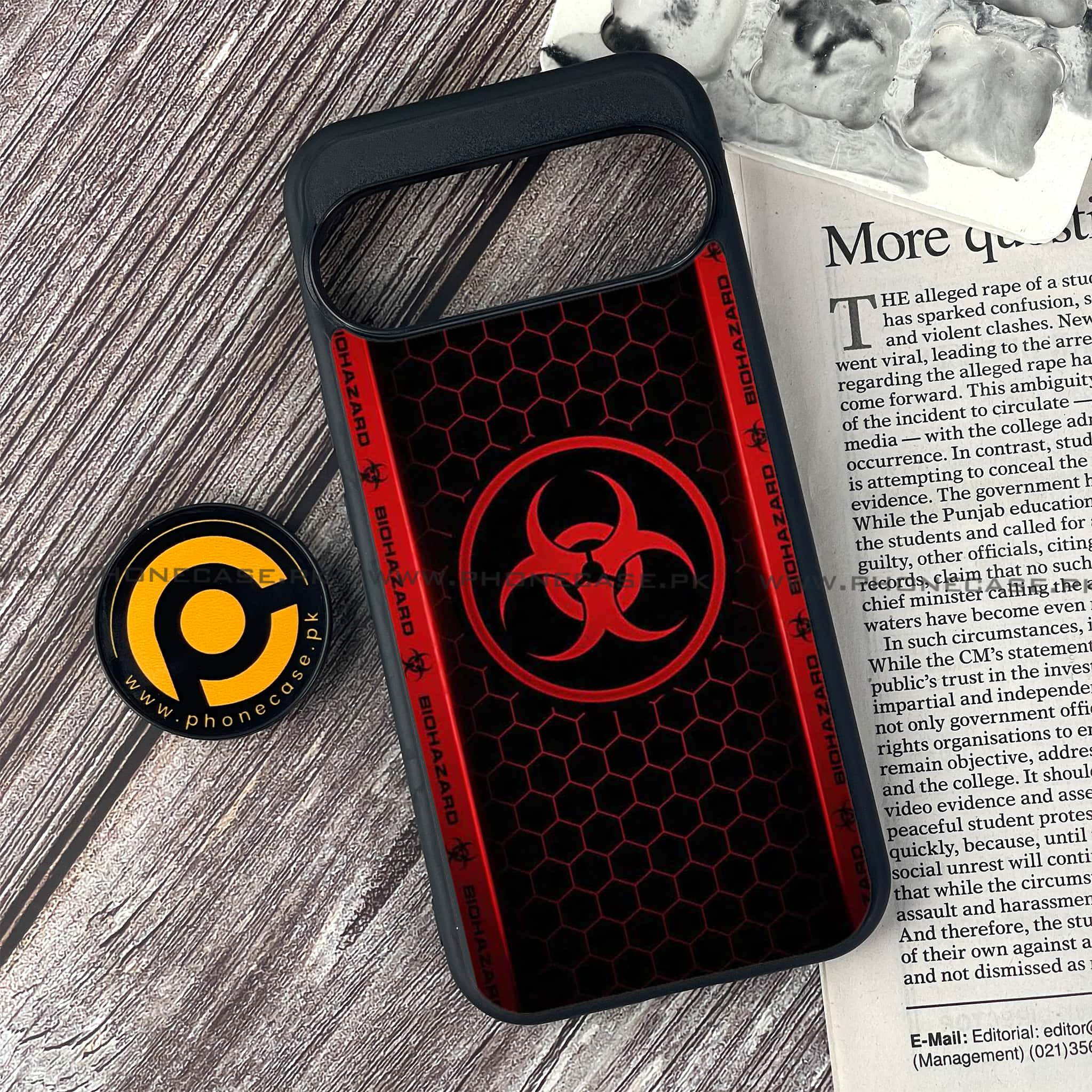 Google Pixel 9 Pro - Biohazard Sign Series - Premium Printed Glass soft Bumper shock Proof Case