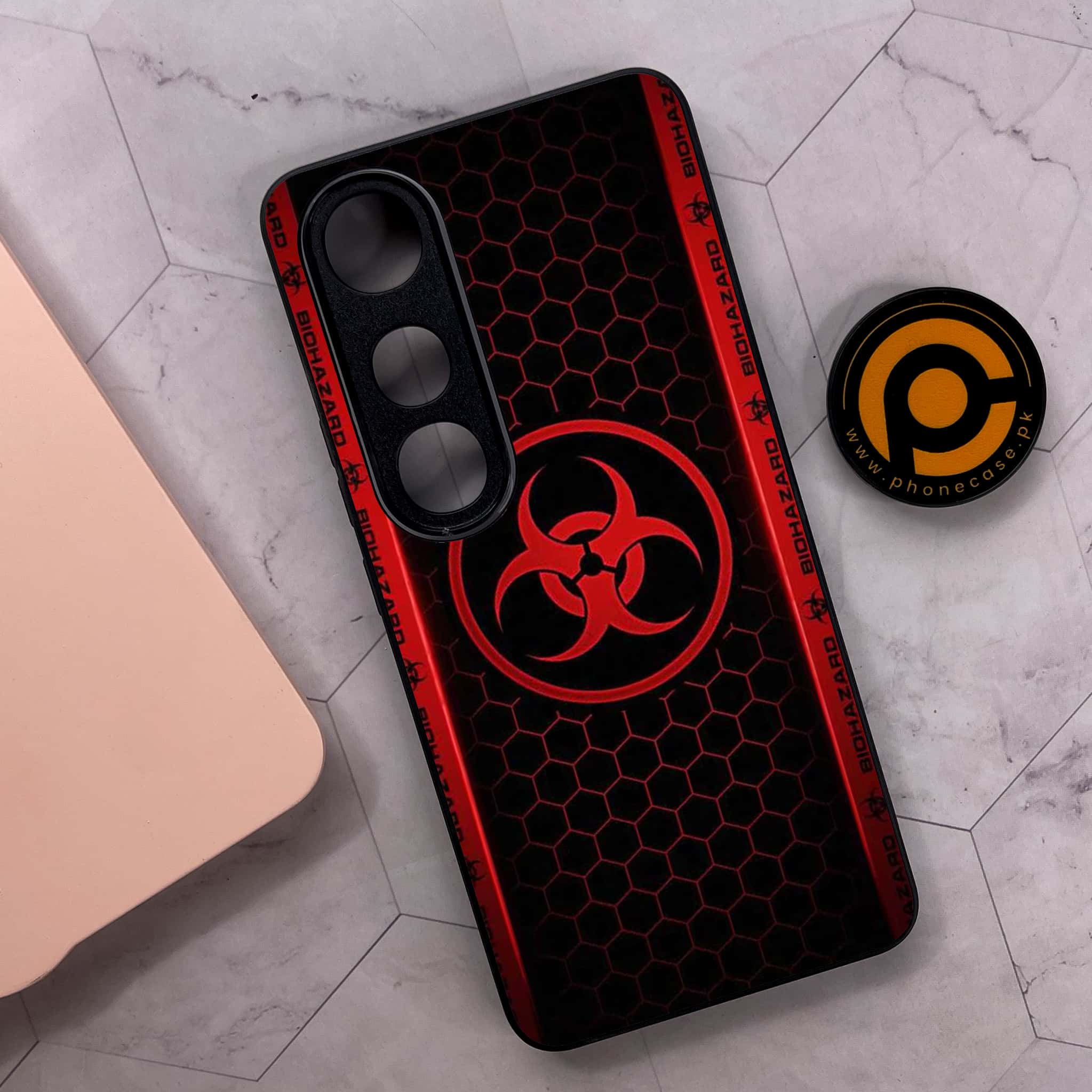 Vivo V50 Lite - Biohazard Sign Series - Premium Metal Printed soft Bumper shock Proof Case