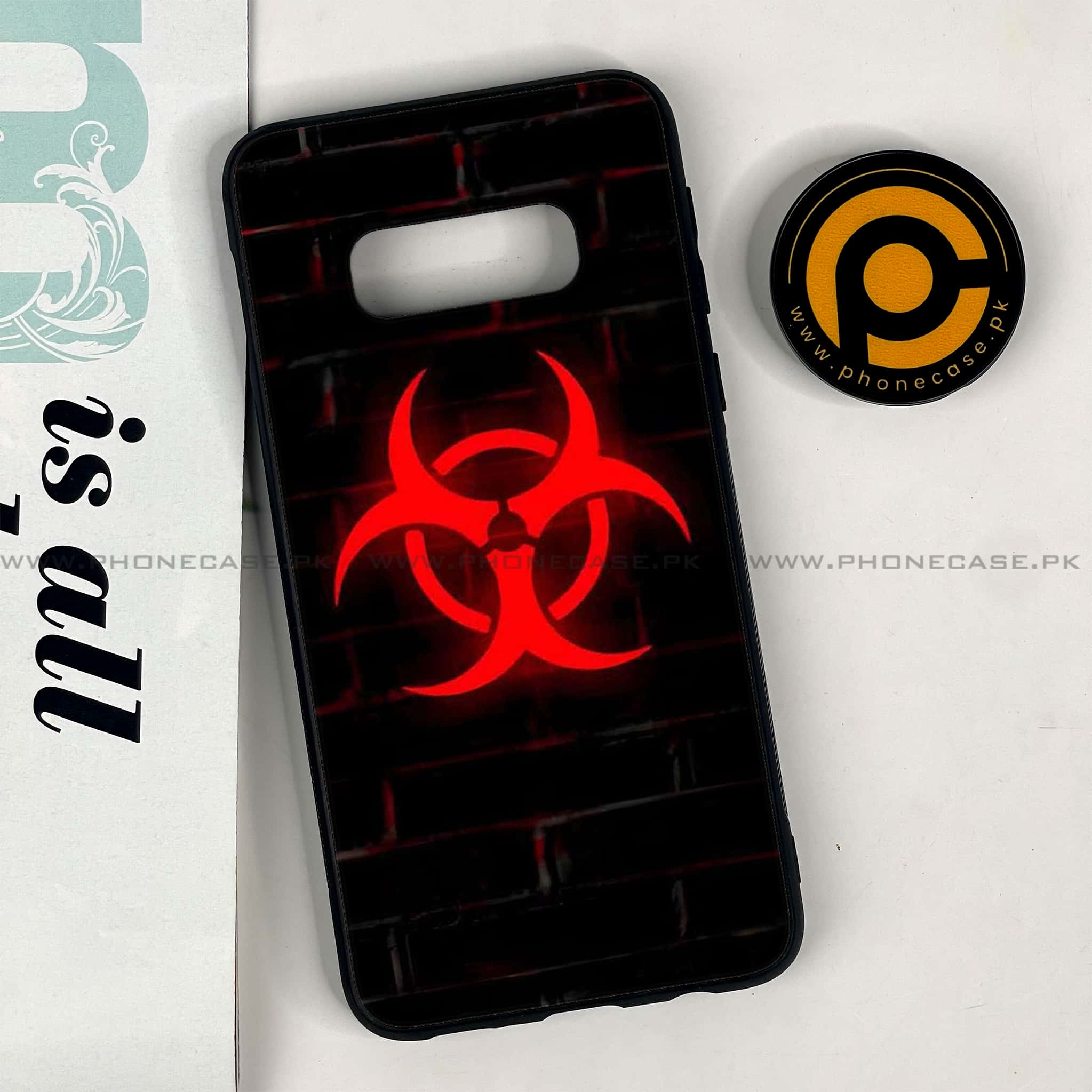 Galaxy S10e - Biohazard Sign Series - Premium Printed Glass soft Bumper shock Proof Case