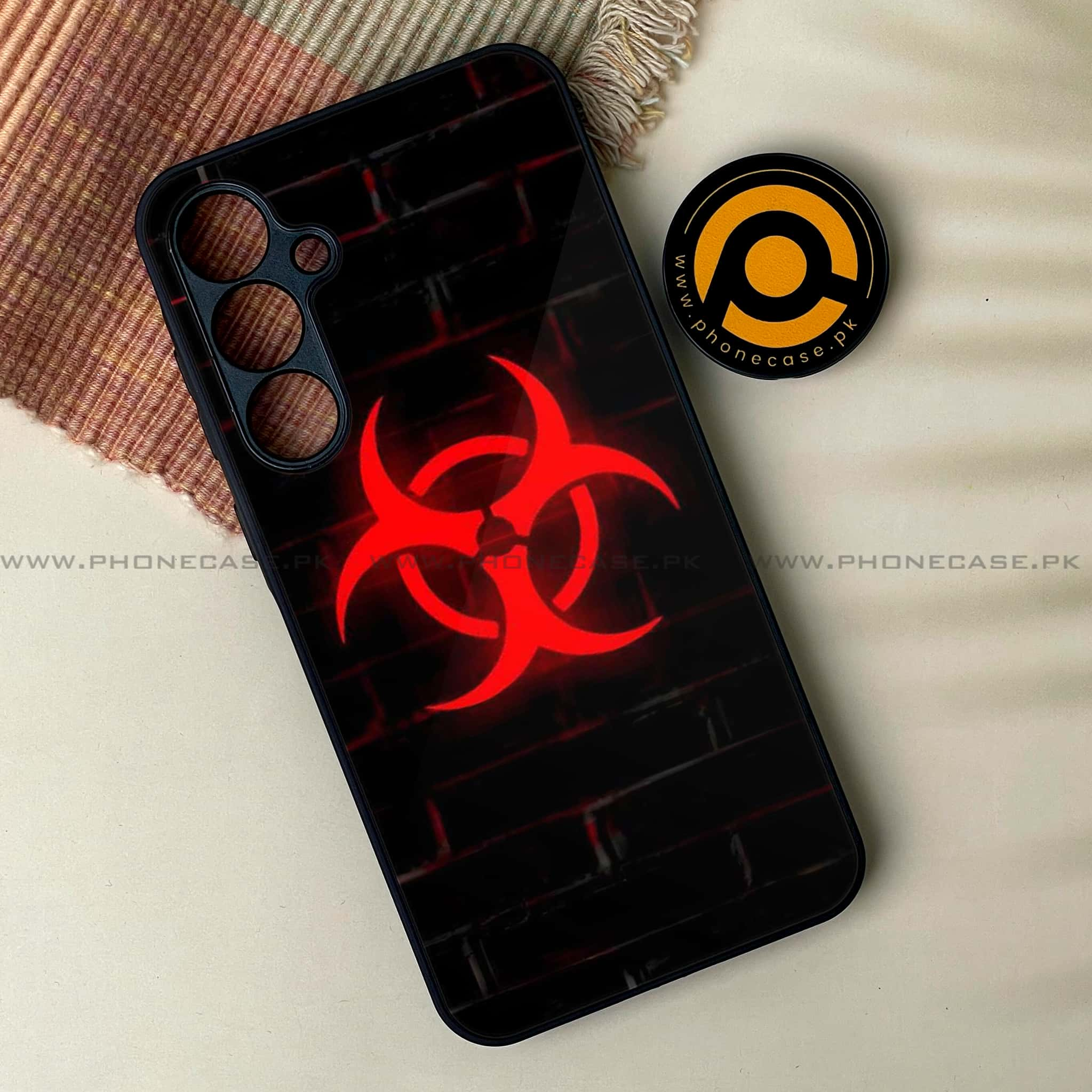 Galaxy A55 5G - Biohazard Sign Series -  Premium Printed Metal soft Bumper shock Proof Case