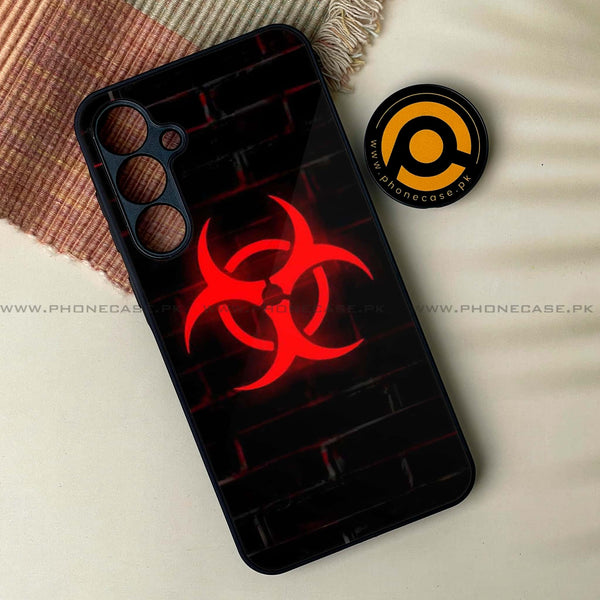 Galaxy A55 5G - Biohazard Sign Design 6 -  Premium Printed Metal soft Bumper shock Proof Case CS-22740