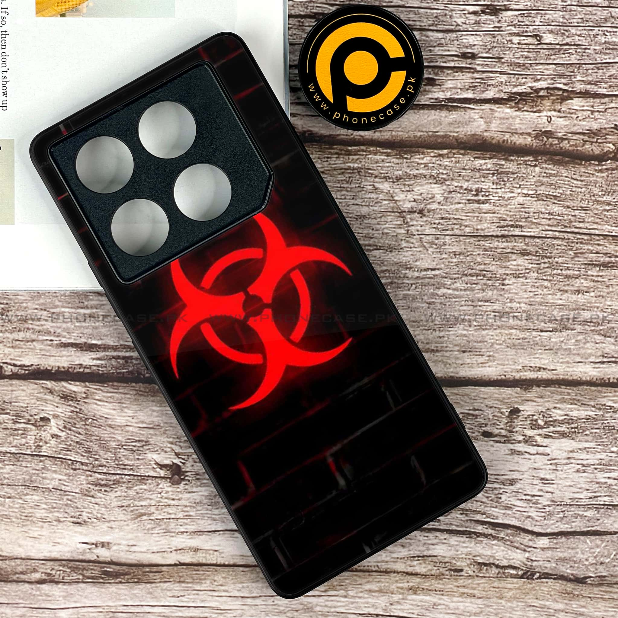 Infinix GT 20 Pro - Biohazard Sign Series - Premium Printed Glass soft Bumper shock Proof Case