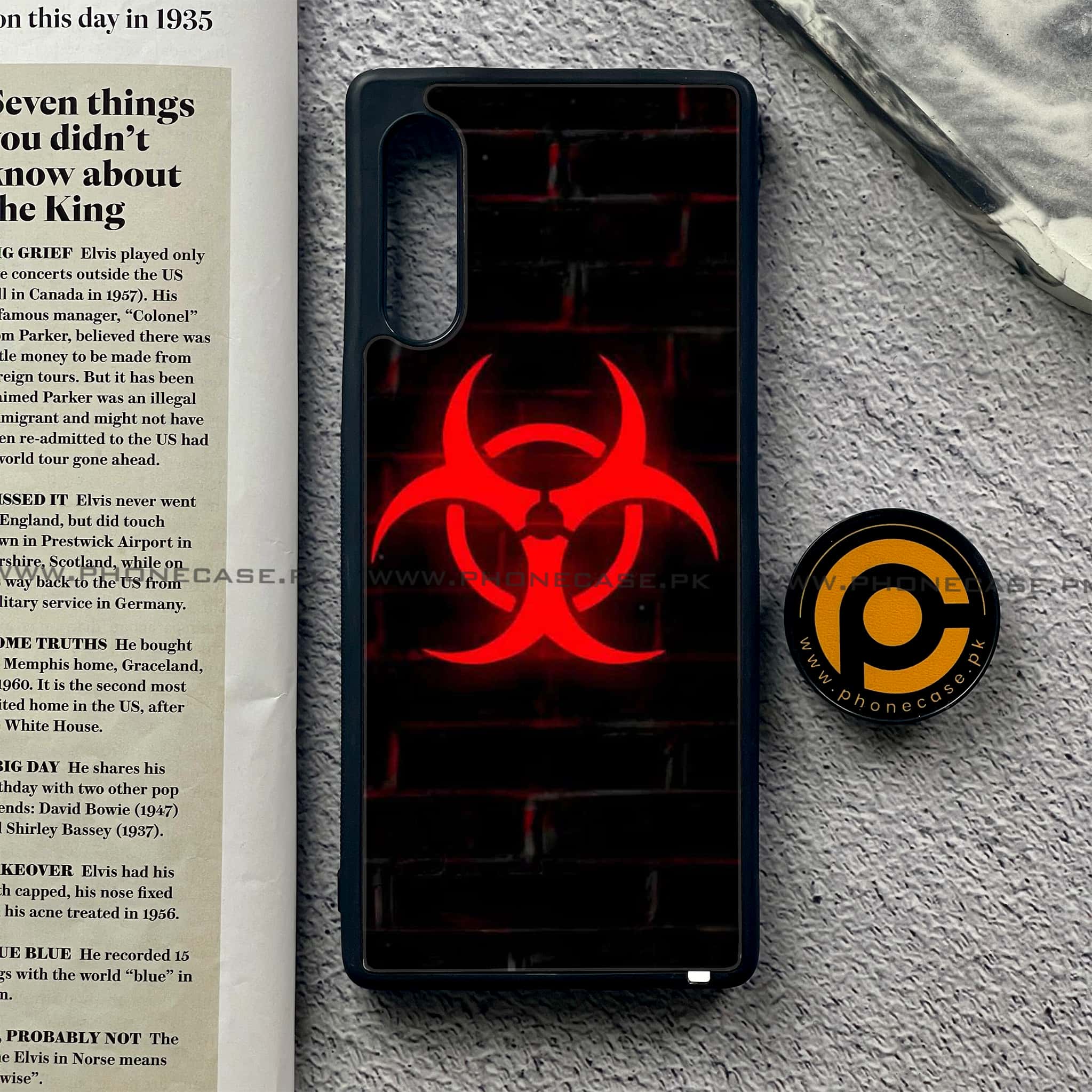 LG Velvet - Biohazard Sign Series - Premium Printed Glass soft Bumper shock Proof Case