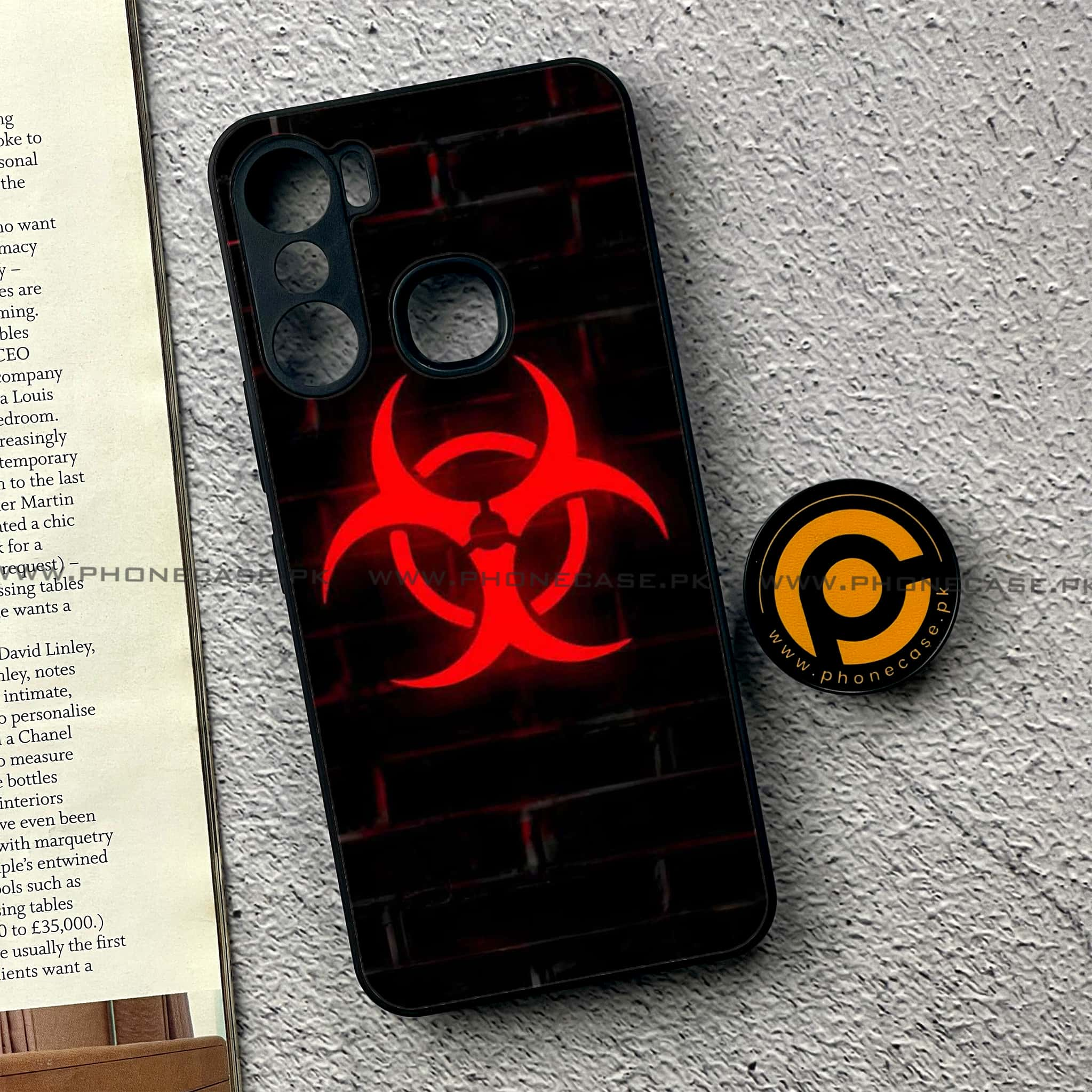 Infinix Hot 12 Pro - Biohazard Sign Series - Premium Printed Glass soft Bumper shock Proof Case