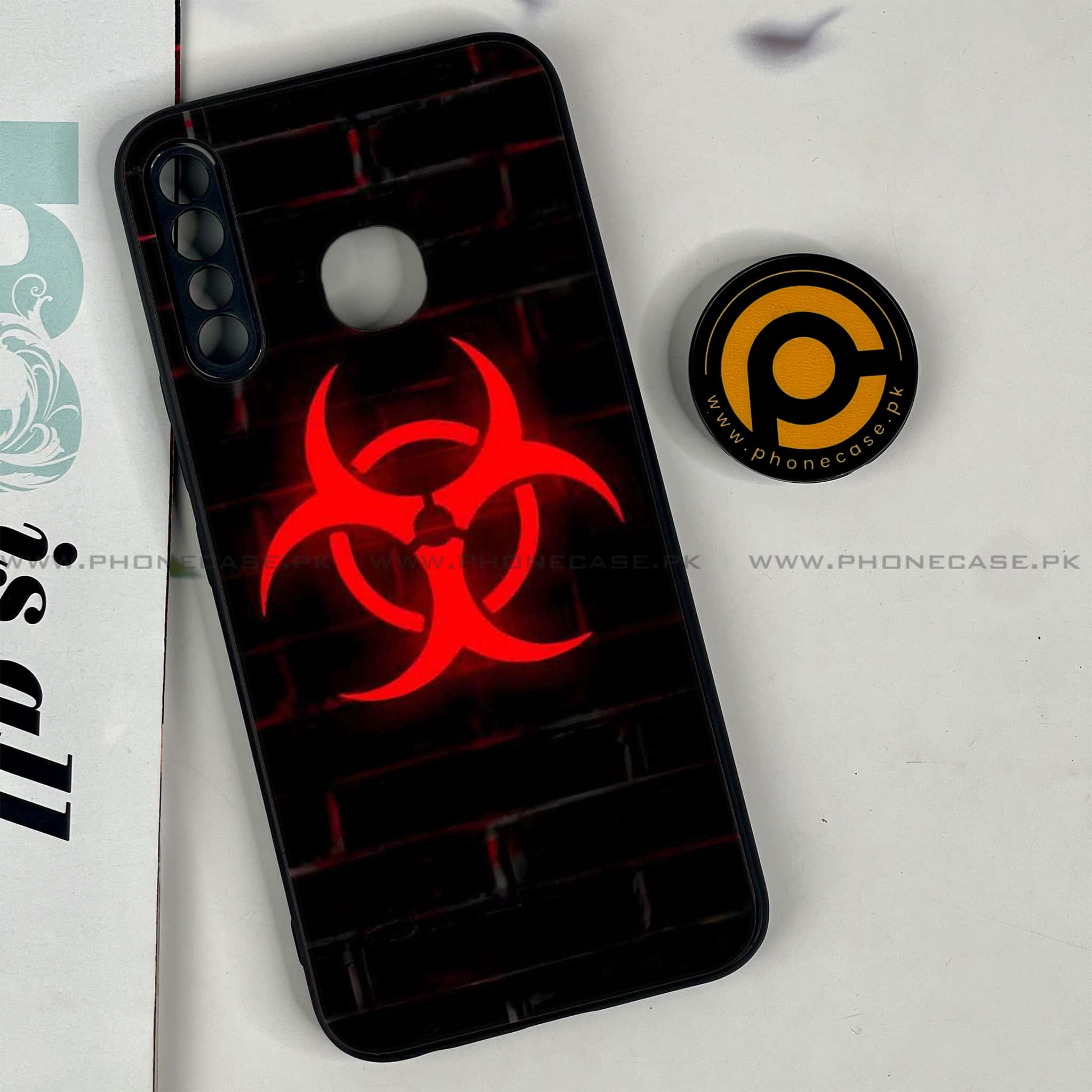 Infinix Hot 8 Lite - Biohazard Sign Series - Premium Printed Glass soft Bumper shock Proof Case