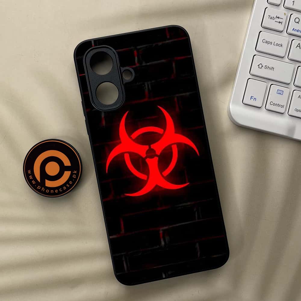 Tecno Spark Go 2 - Biohazard Sign Series - Premium Metal Printed soft Bumper Shock Proof Case