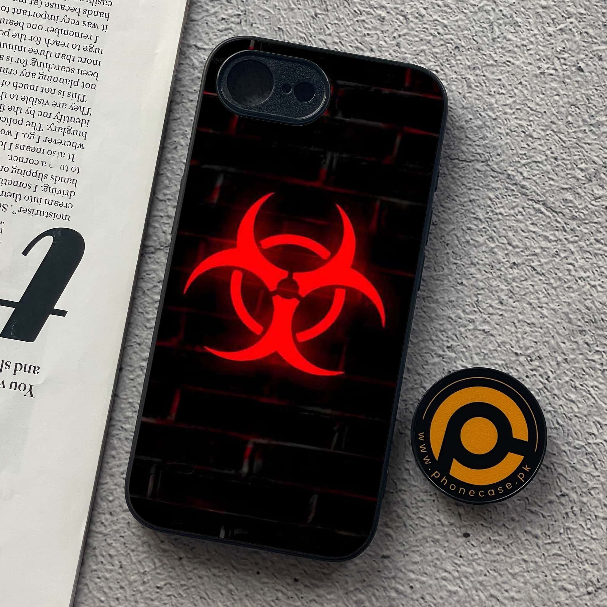 iPhone 16e - Biohazard Sign Series - Premium Metal  Printed soft Bumper shock Proof Case