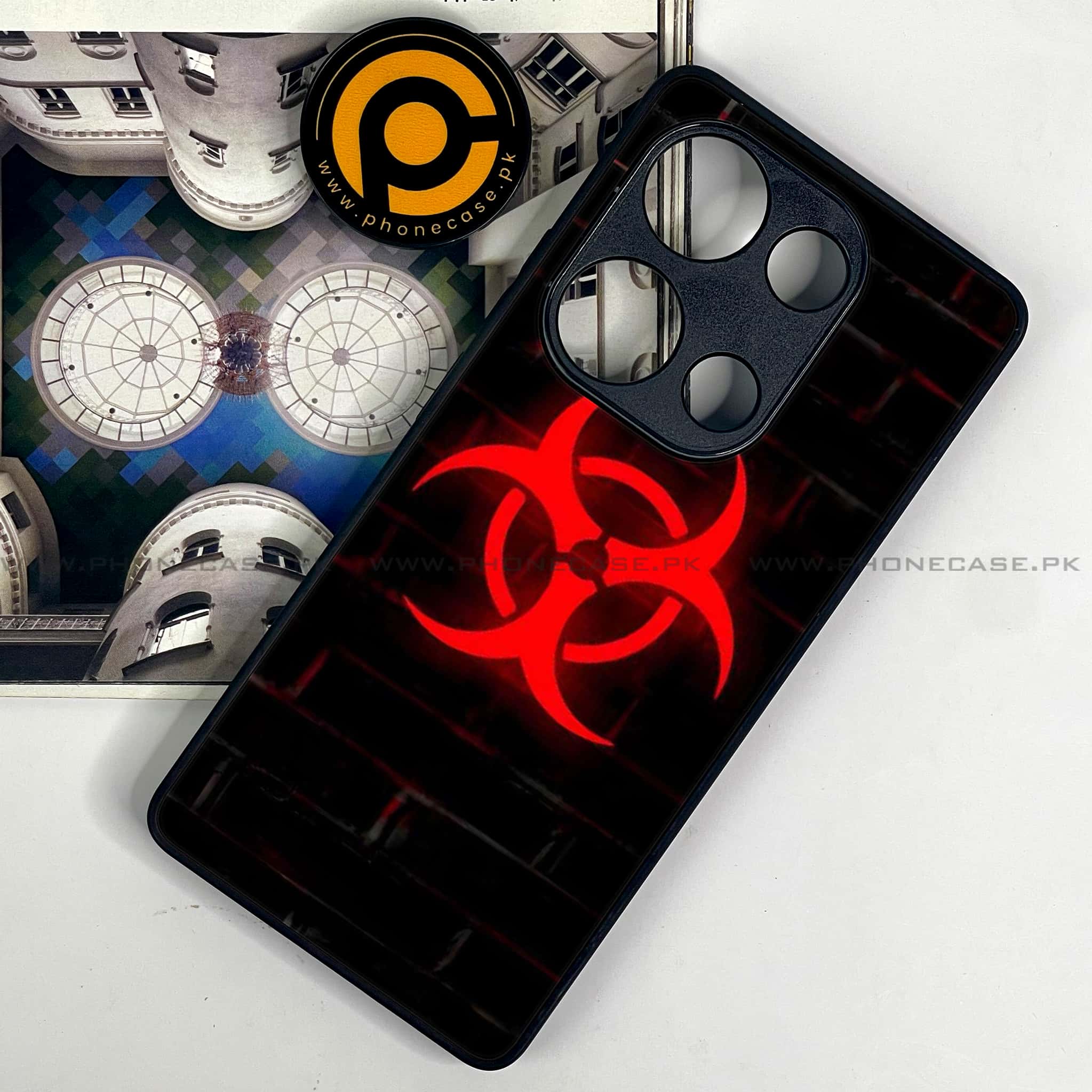 Redmi Note 13 Pro 4G - Biohazard Sign Series - Premium Metal Printed soft Bumper shock Proof Case