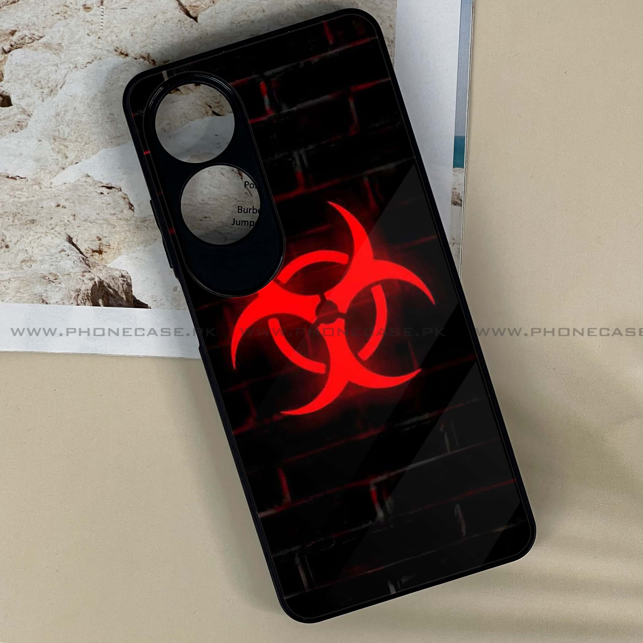 Oppo A60 - Biohazard Sign Series - Premium Printed Metal soft Bumper shock Proof Case