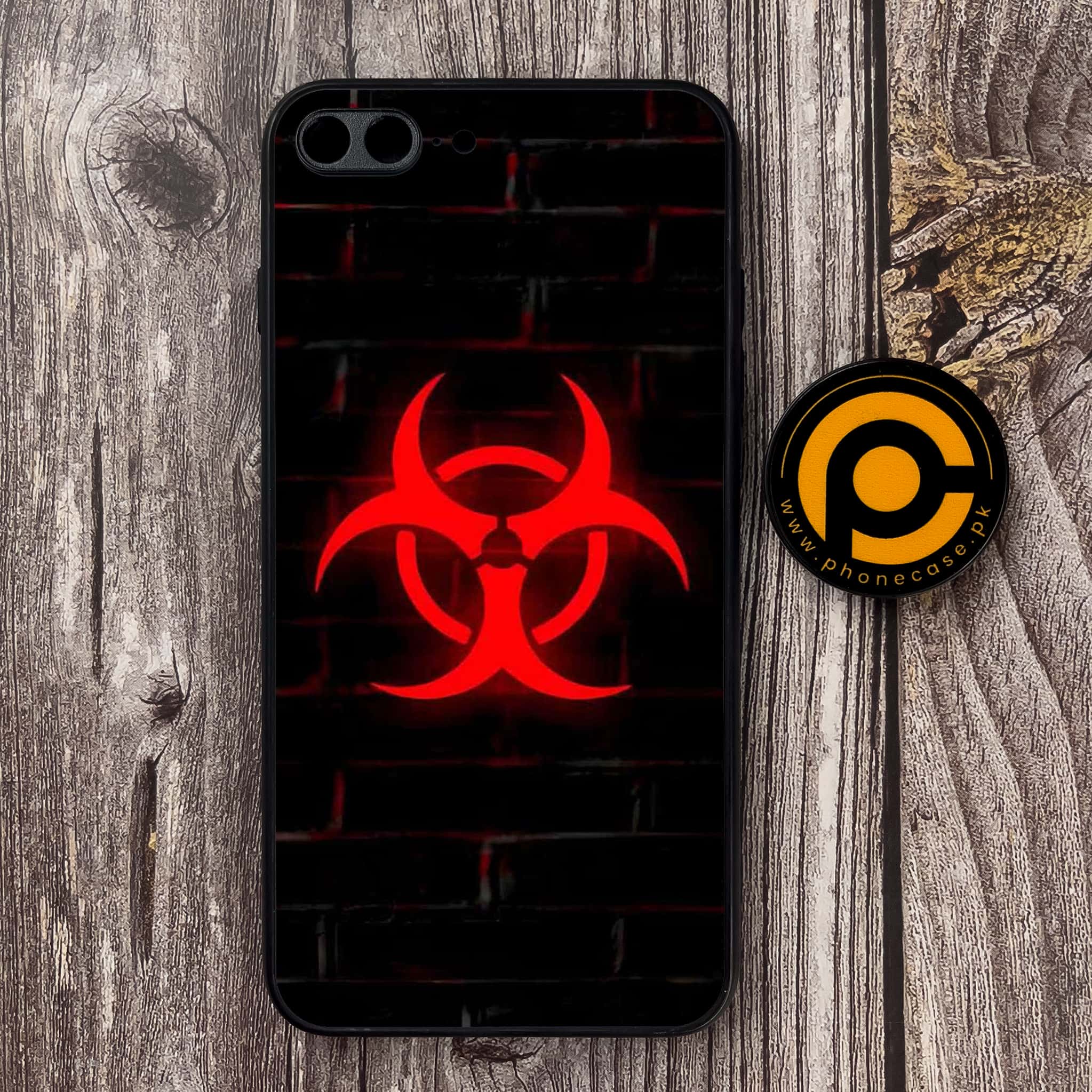 iPhone 7 Plus - Biohazard Sign Series - Premium Metal Printed soft Bumper shock Proof Case