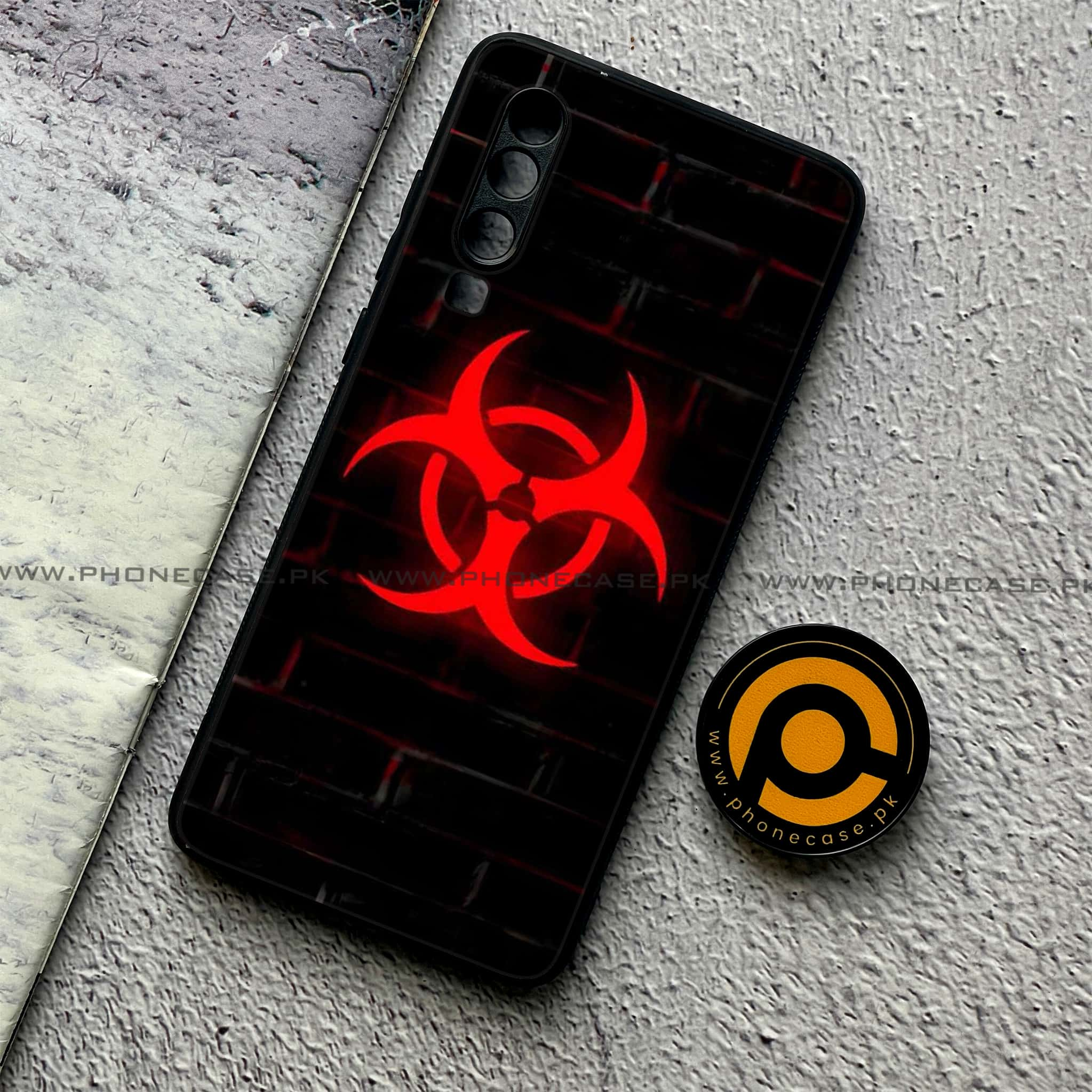 Huawei P30 - Biohazard Sign Series - Premium Printed Glass soft Bumper shock Proof Case