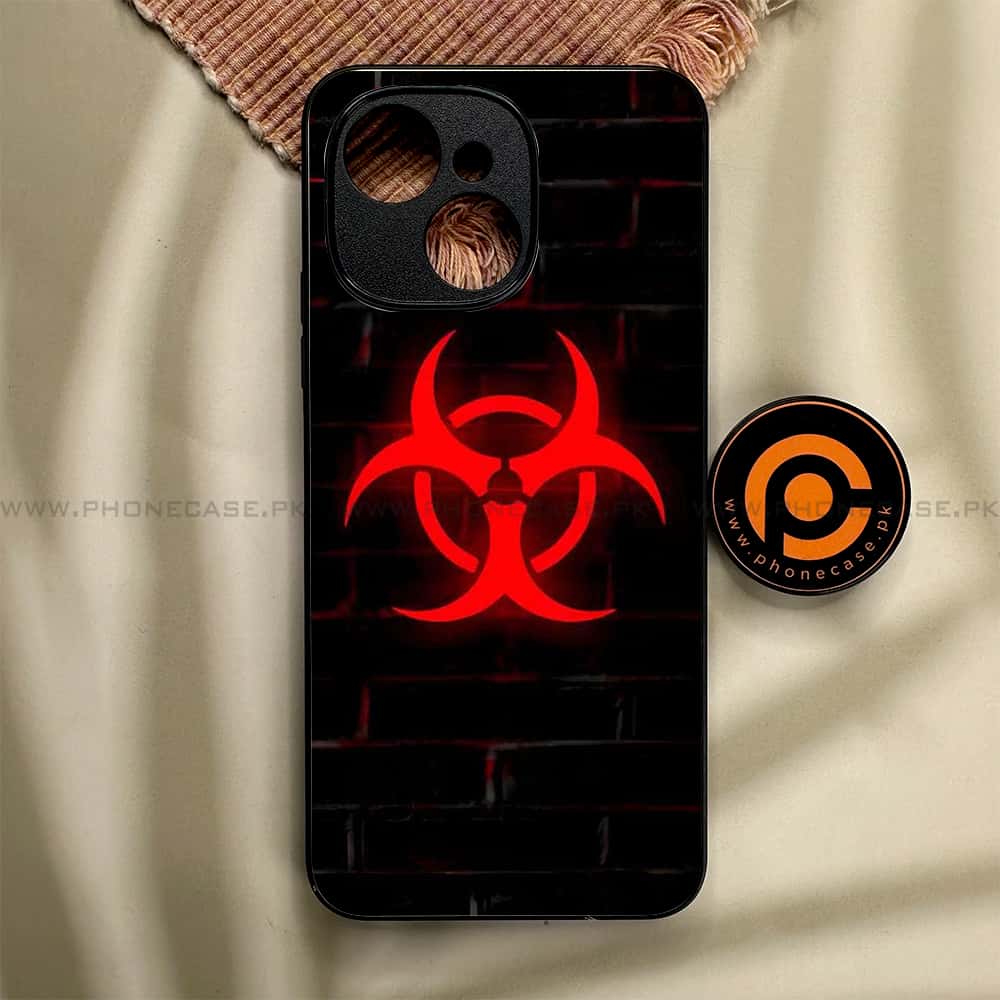 Tecno Spark 40C - Biohazard Sign Series - Premium Metal Printed soft Bumper shock Proof Case