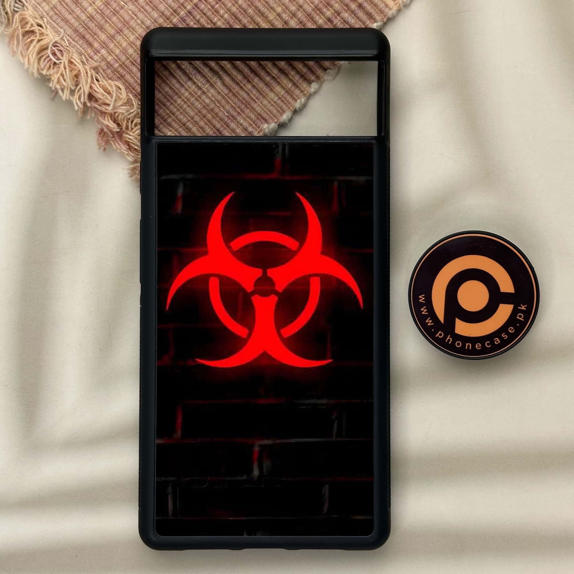 Google Pixel 6 - Biohazard Sign Series - Premium Metal Printed soft Bumper Shock Proof Case