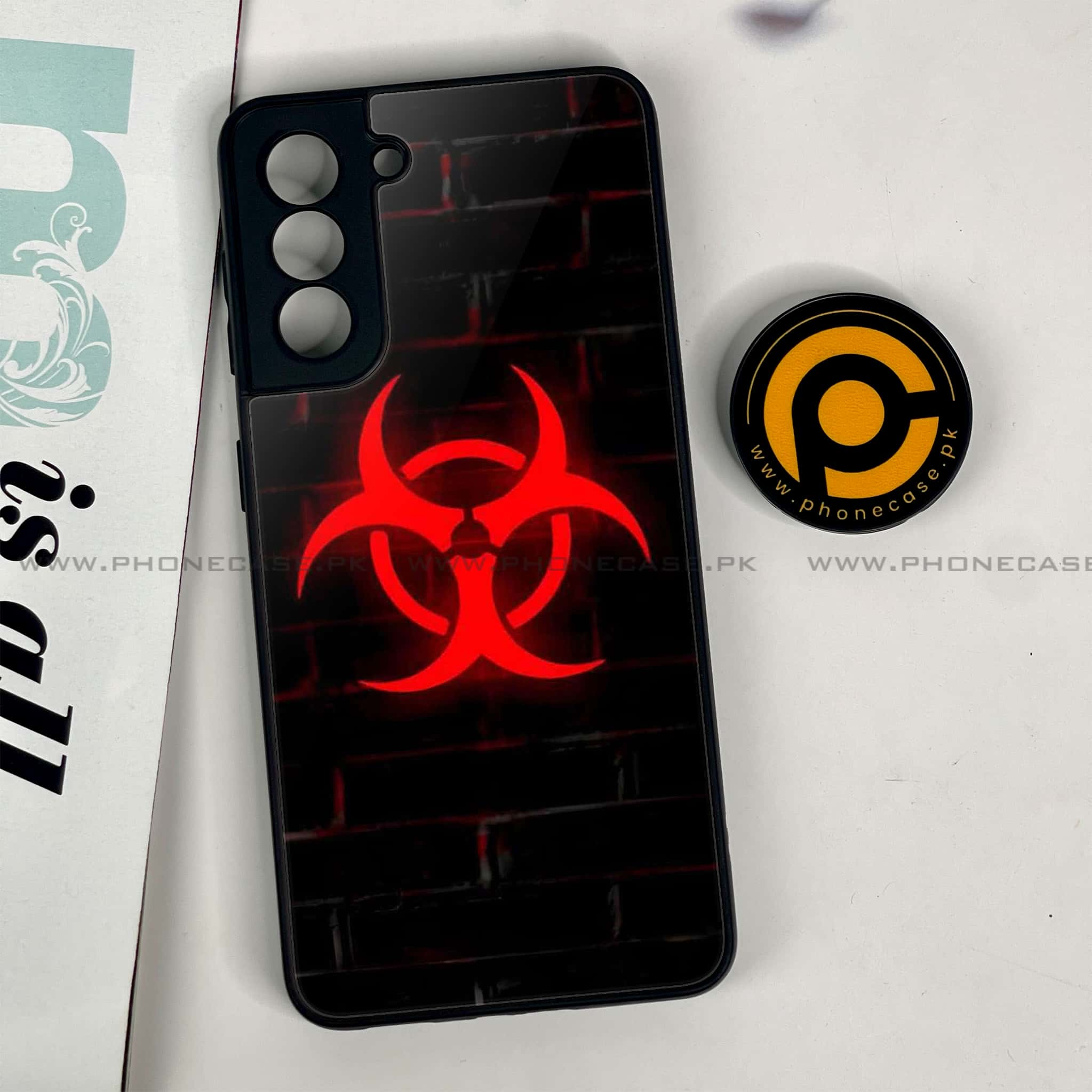 Samsung Galaxy S21 - Biohazard Sign Series - Premium Printed Glass soft Bumper shock Proof Case