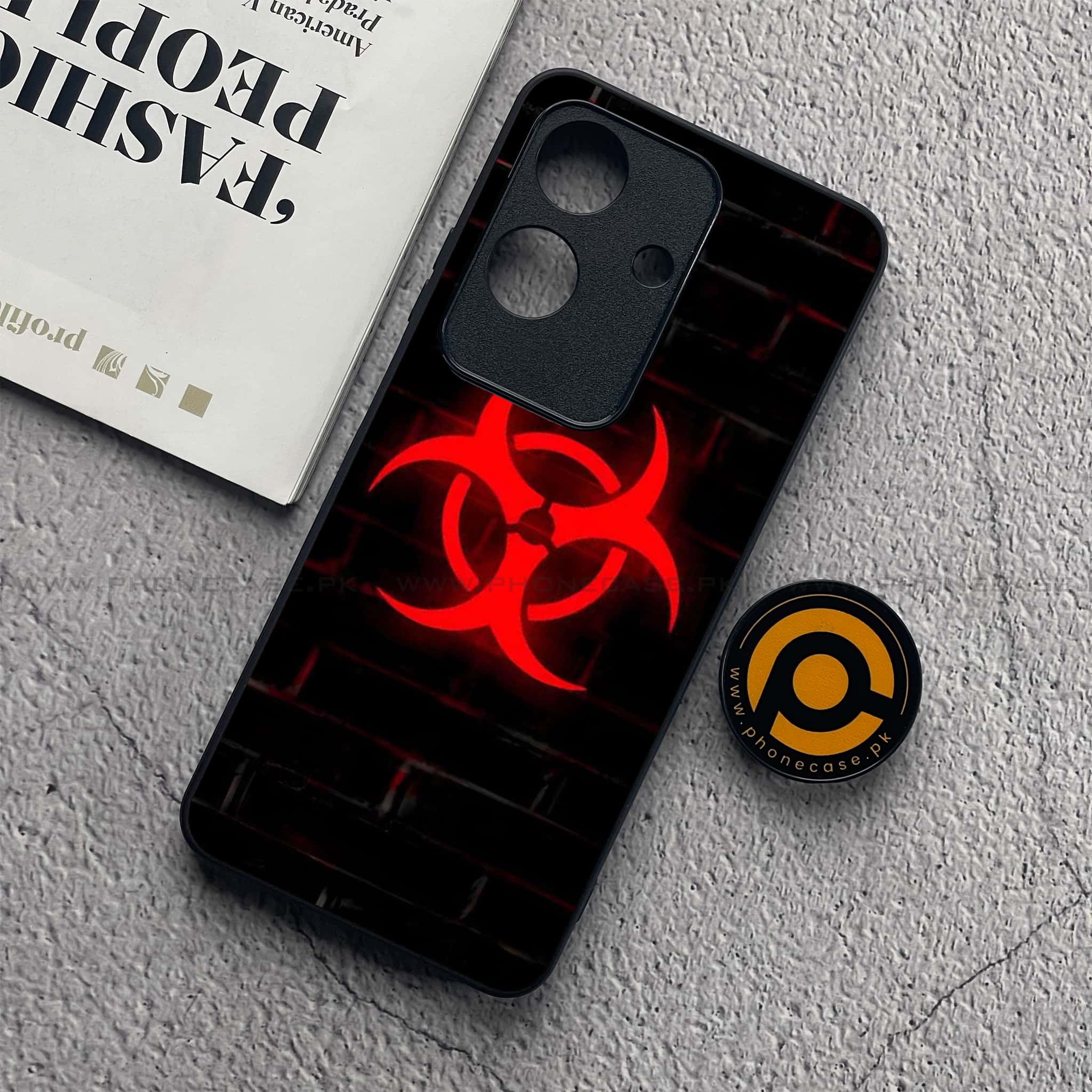 Realme Note 60x - Biohazard Sign Series - Premium Printed Glass soft Bumper shock Proof Case