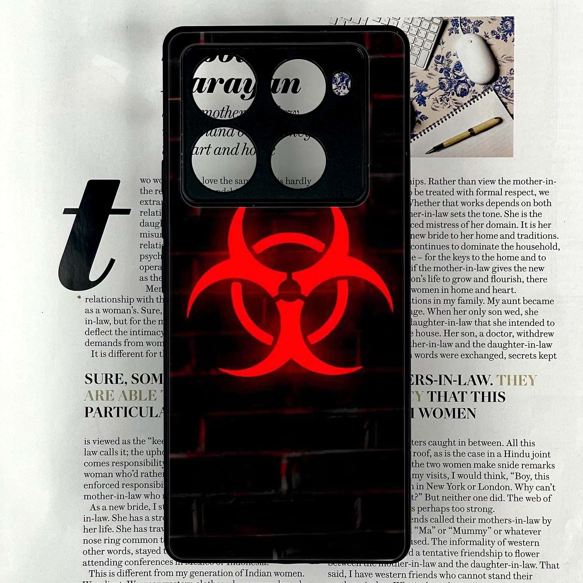 Infinix Note 40 Pro Plus - Biohazard Sign Series - Premium Metal Printed soft Bumper shock Proof Case