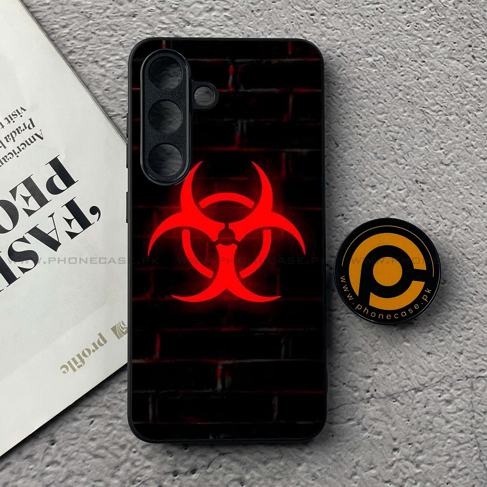 Samsung Galaxy S25 FE - Biohazard Sign Series - Premium Metal Printed soft Bumper shock Proof Case