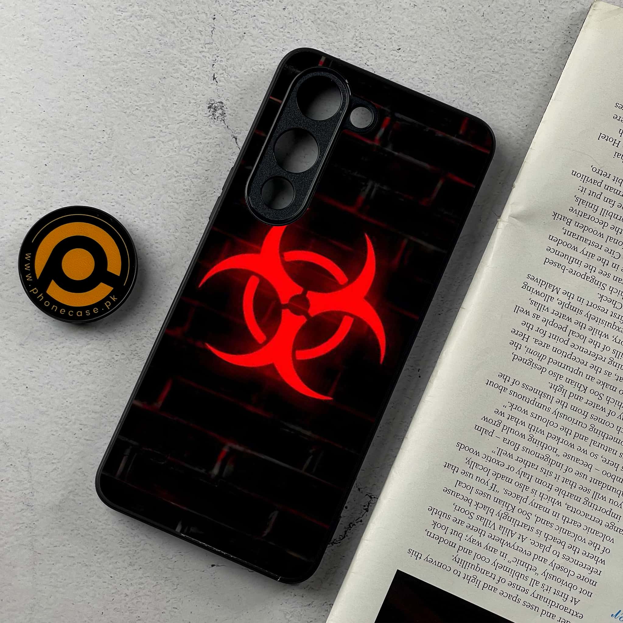 Vivo Y04 - Biohazard Sign Series - Premium Metal Printed Soft Bumper Shockproof Case