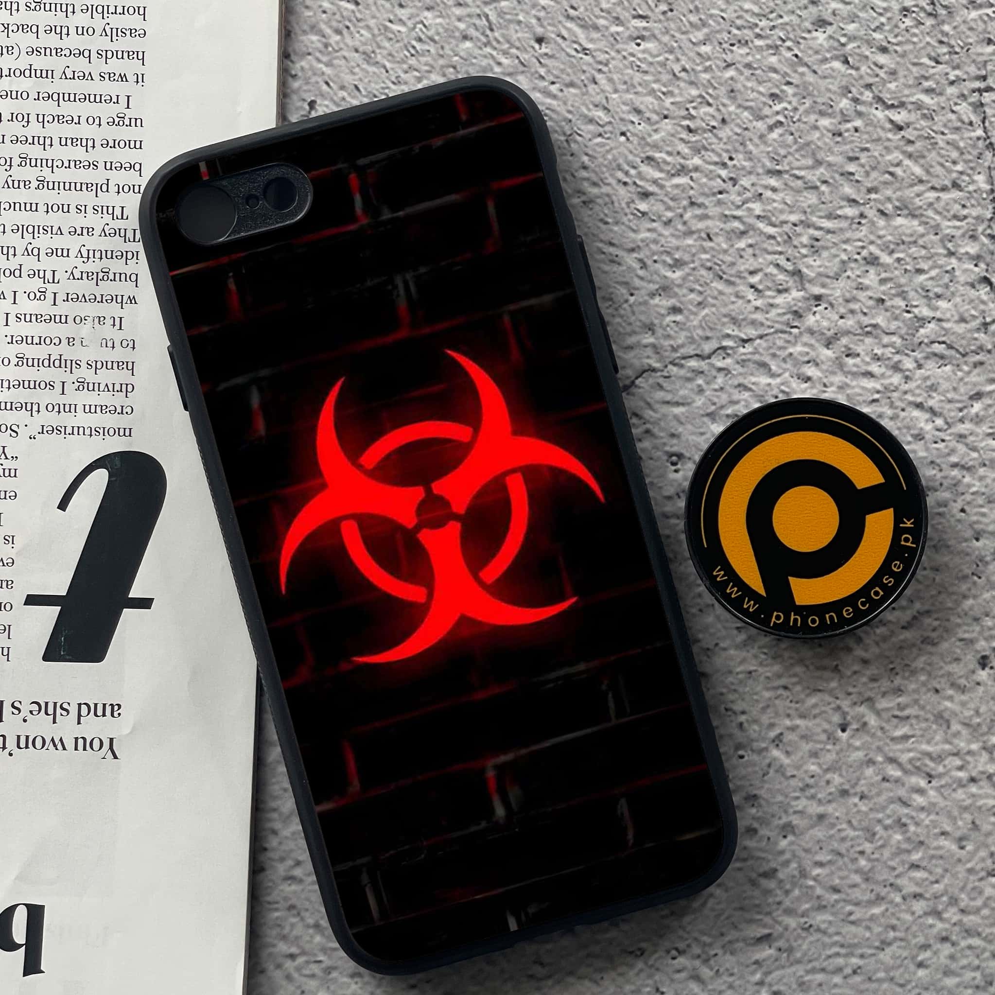 iPhone 7 / 8 - Biohazard Sign Series - Premium Printed Glass soft Bumper shock Proof Case