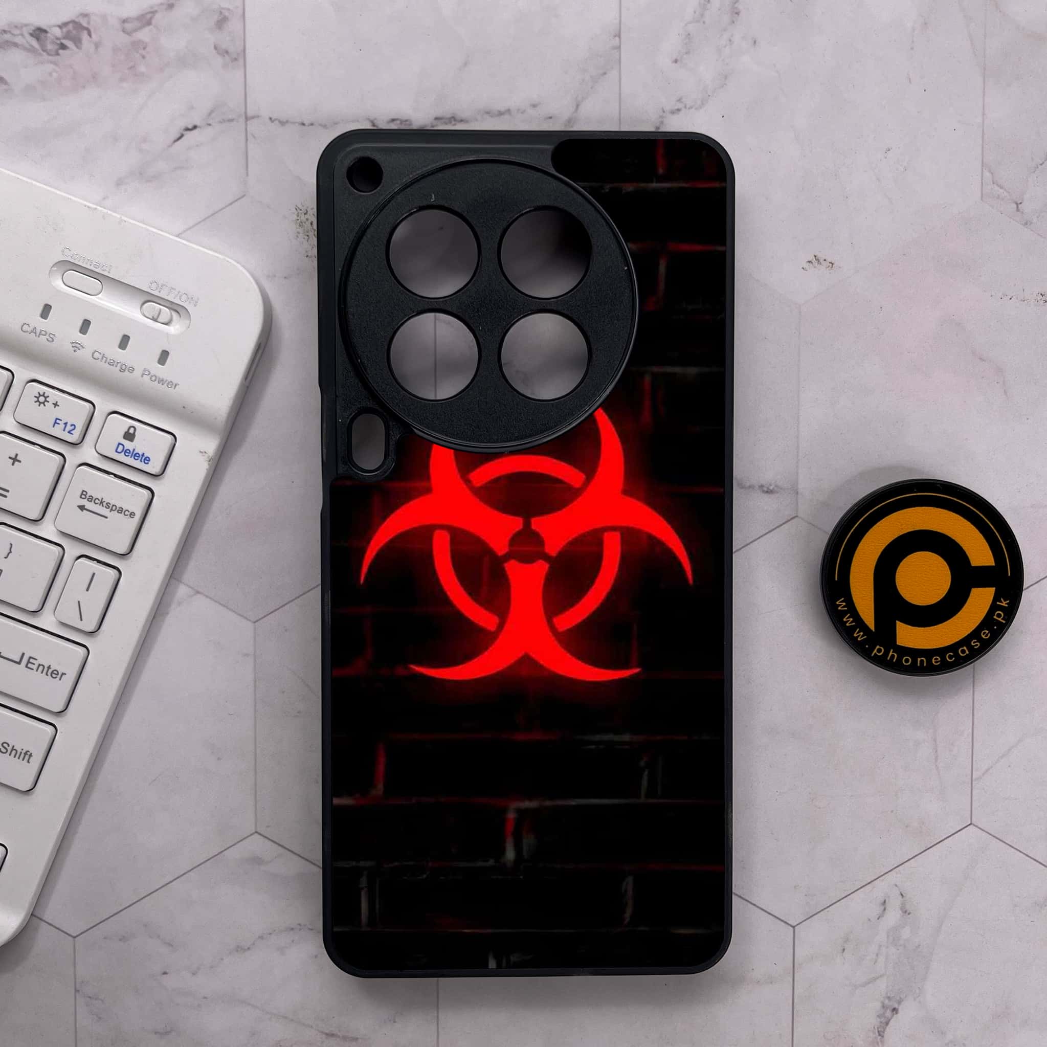 Tecno Camon 30 Premier - Biohazard Sign Series - Premium Metal Printed soft Bumper shock Proof Case