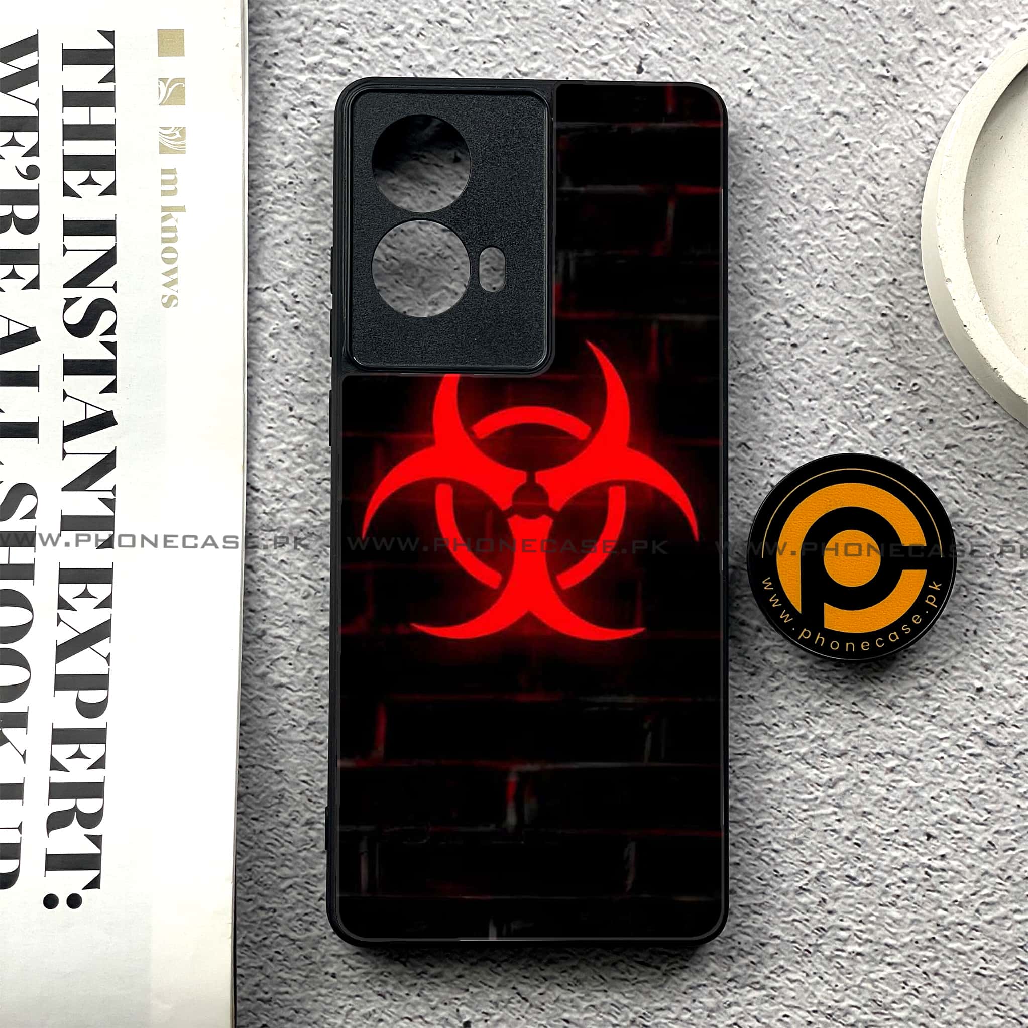 Moto G85 - Biohazard Sign Series - Premium Printed Glass soft Bumper shock Proof Case