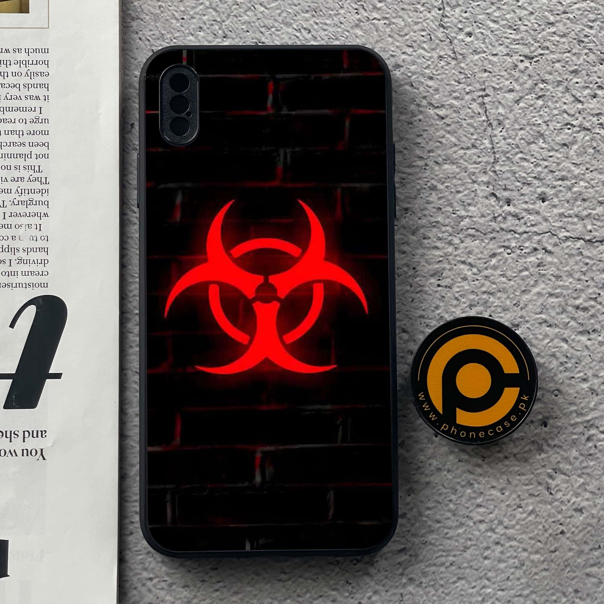 iPhone XS Max - Biohazard Sign Series - Premium Metal Printed soft Bumper shock Proof Case