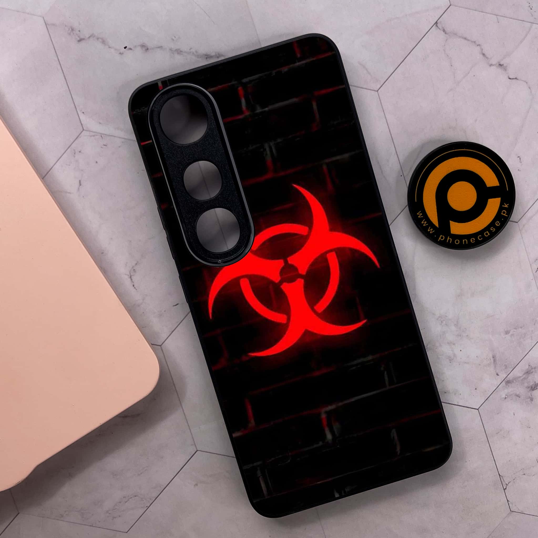 Vivo V50 Lite - Biohazard Sign Series - Premium Metal Printed soft Bumper shock Proof Case