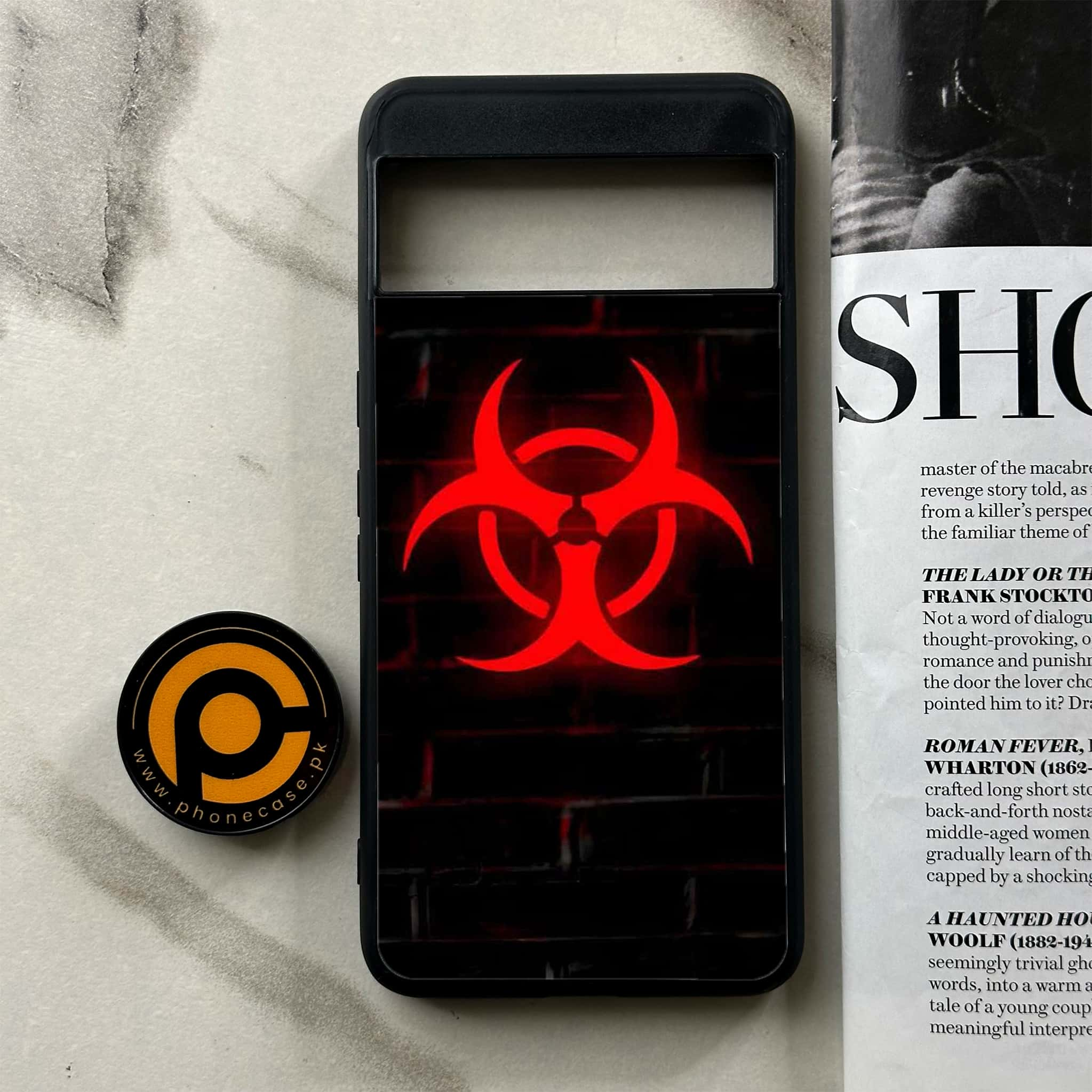 Google Pixel 8 Pro - Biohazard Sign Series - Premium Printed Glass soft Bumper shock Proof Case