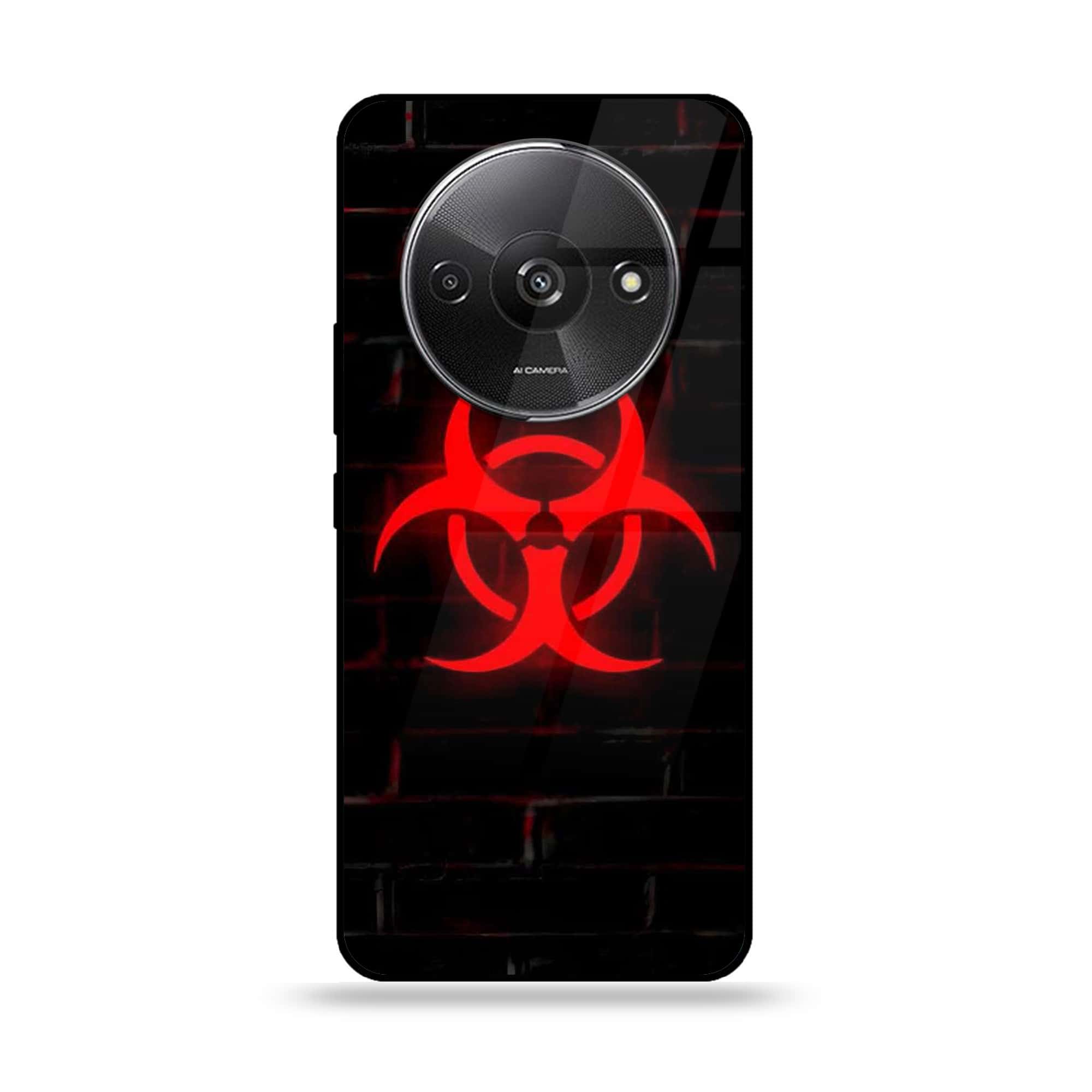 Xiaomi Redmi A3 - Biohazard Sign Series - Premium Printed Glass soft Bumper shock Proof Case