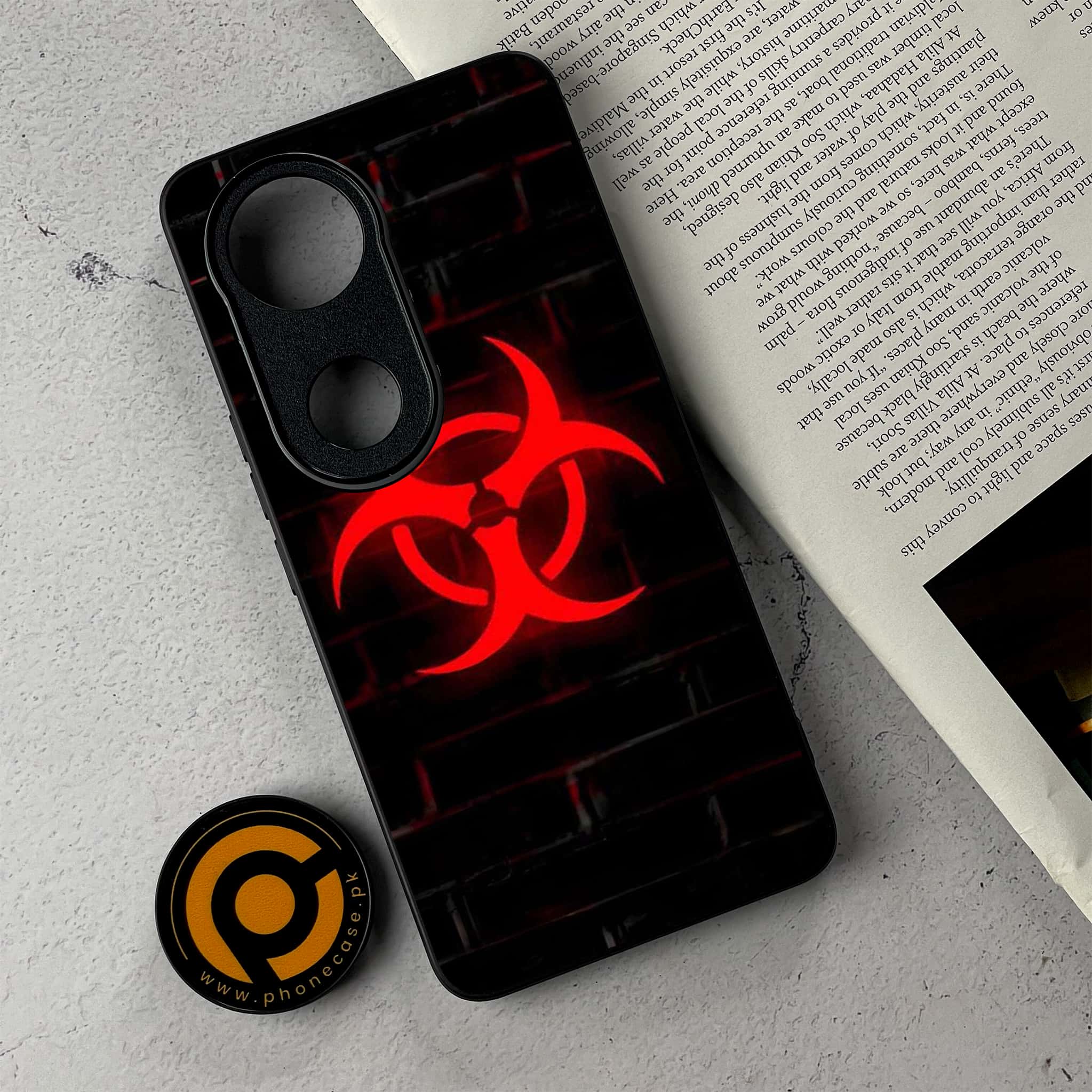 Vivo V50 -  Biohazard Sign Series - Premium Metal Printed Soft Bumper Shockproof Case
