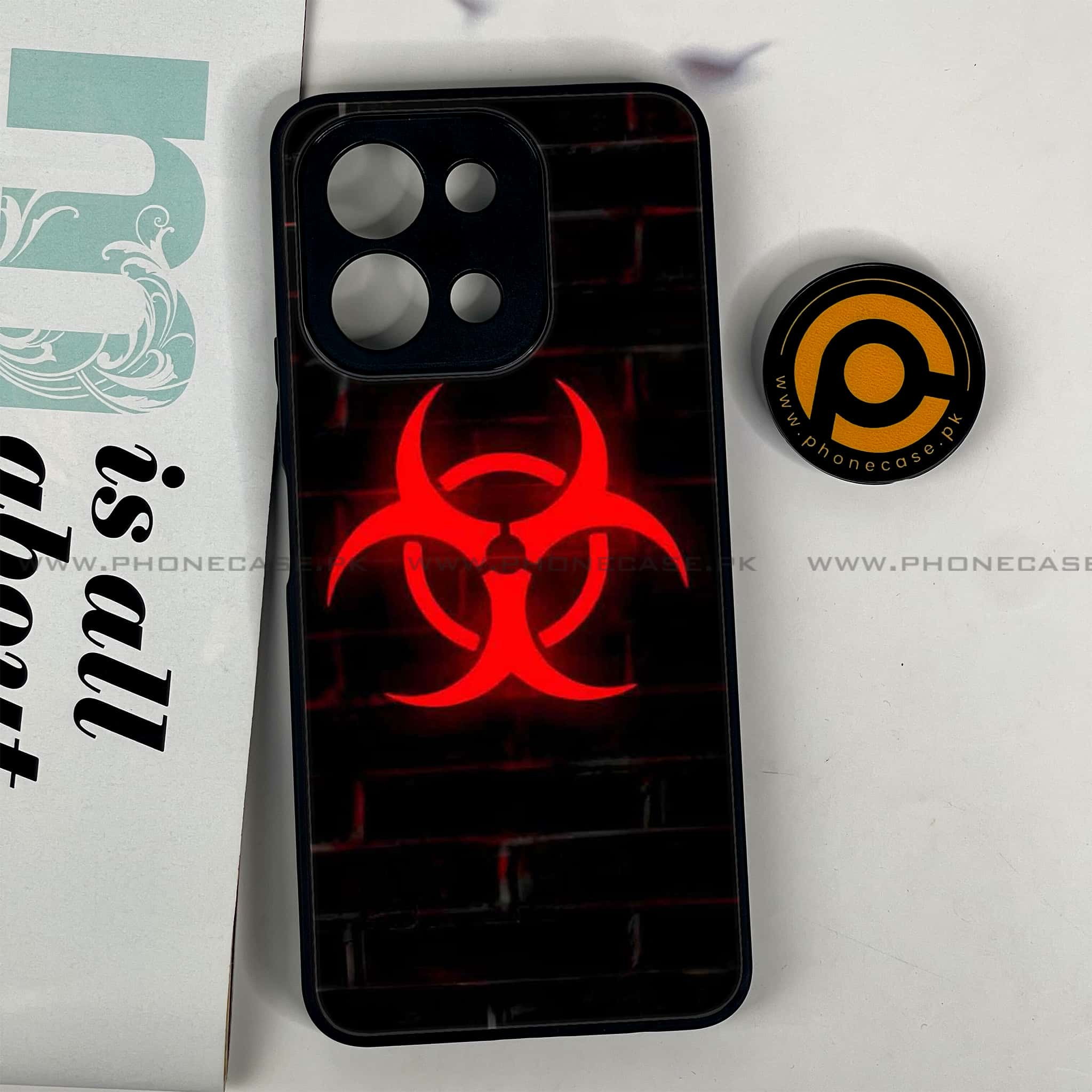 Vivo Y28 - Biohazard Sign Series - Premium Printed Glass soft Bumper shock Proof Case