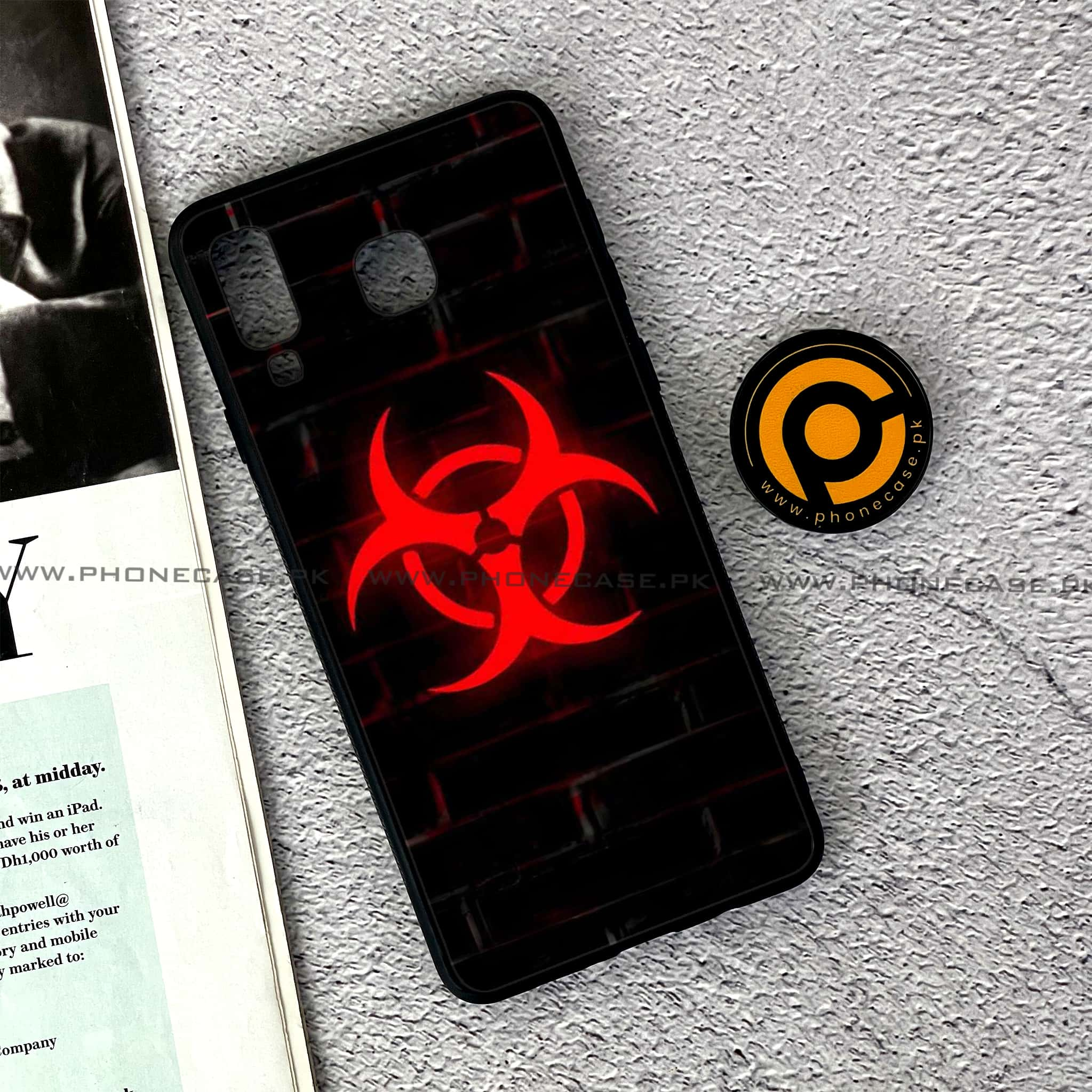 Samsung Galaxy A8 Star(A9 Star) - Biohazard Sign Series - Premium Printed Glass soft Bumper shock Proof Case