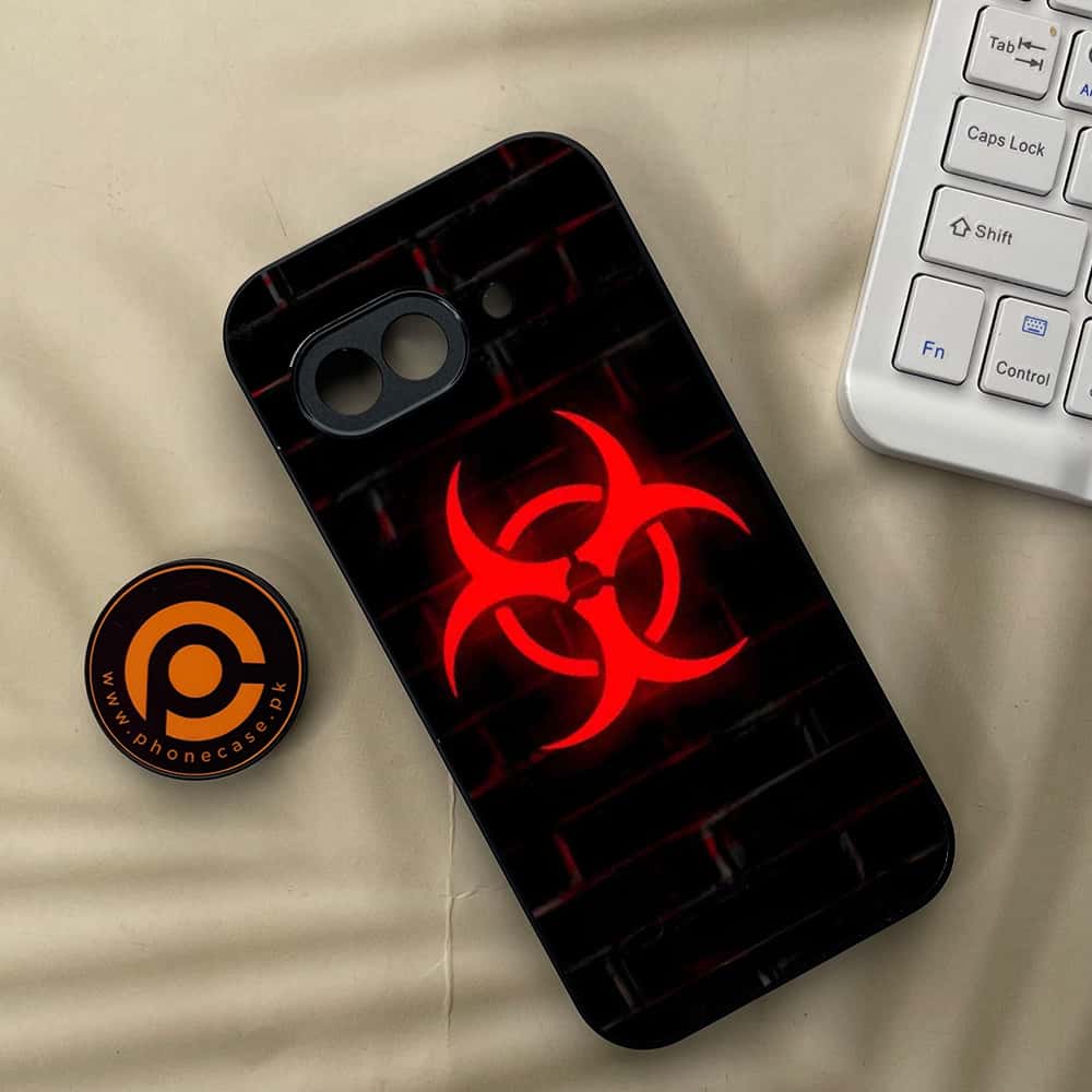 Google Pixel 9a - Biohazard Sign Series - Premium Metal Printed soft Bumper Shock Proof Case