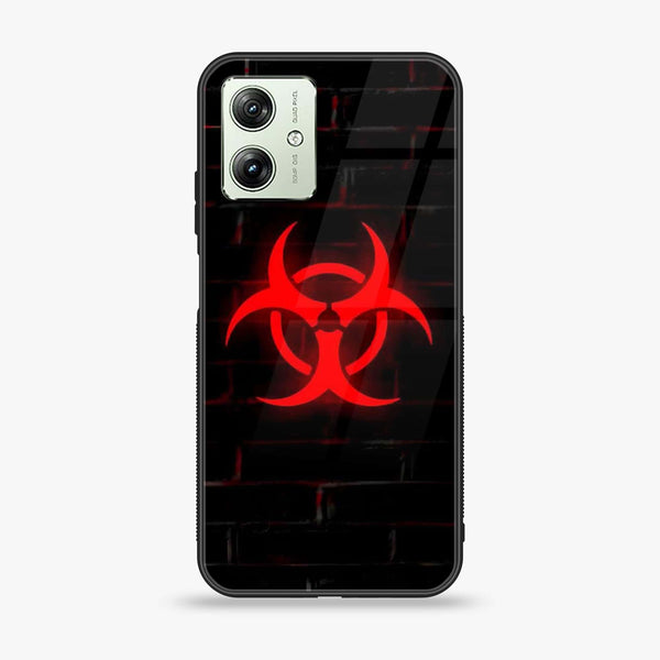 Motorola Moto G54 - Biohazard Sign Design 6 - Premium Printed Glass soft Bumper shock Proof Case CS-32886