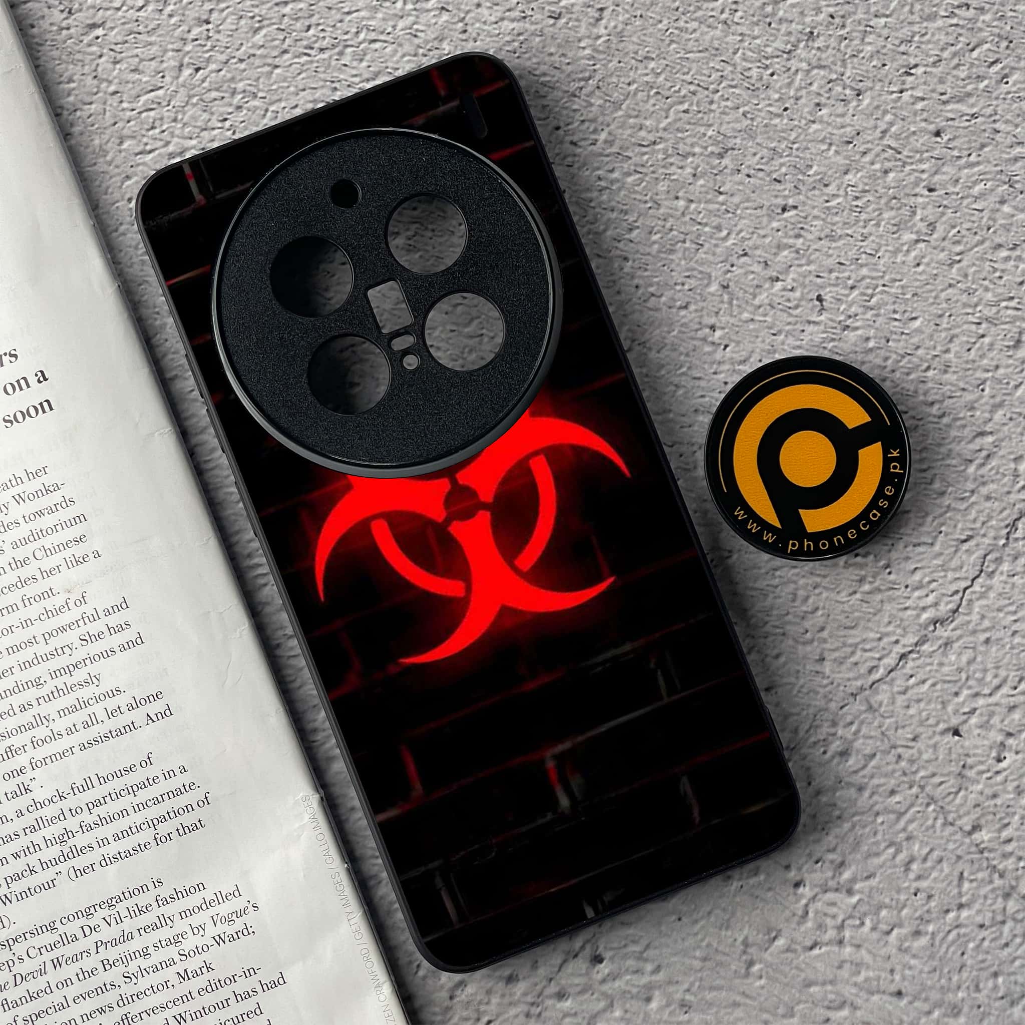 Vivo X200 Pro - Biohazard Sign Series - Premium Metal  Printed soft Bumper shock Proof Case