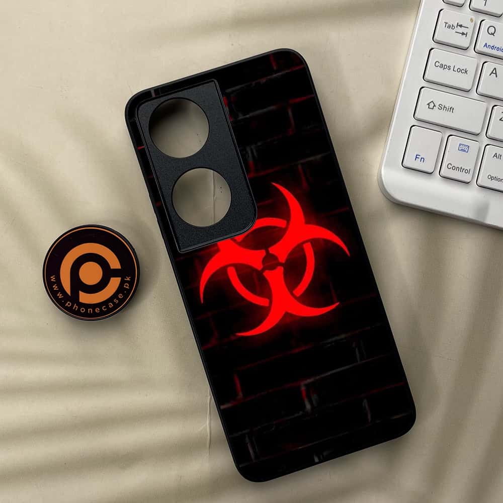 Honor X7b - Biohazard Sign Series - Premium Metal  Printed soft Bumper shock Proof Case