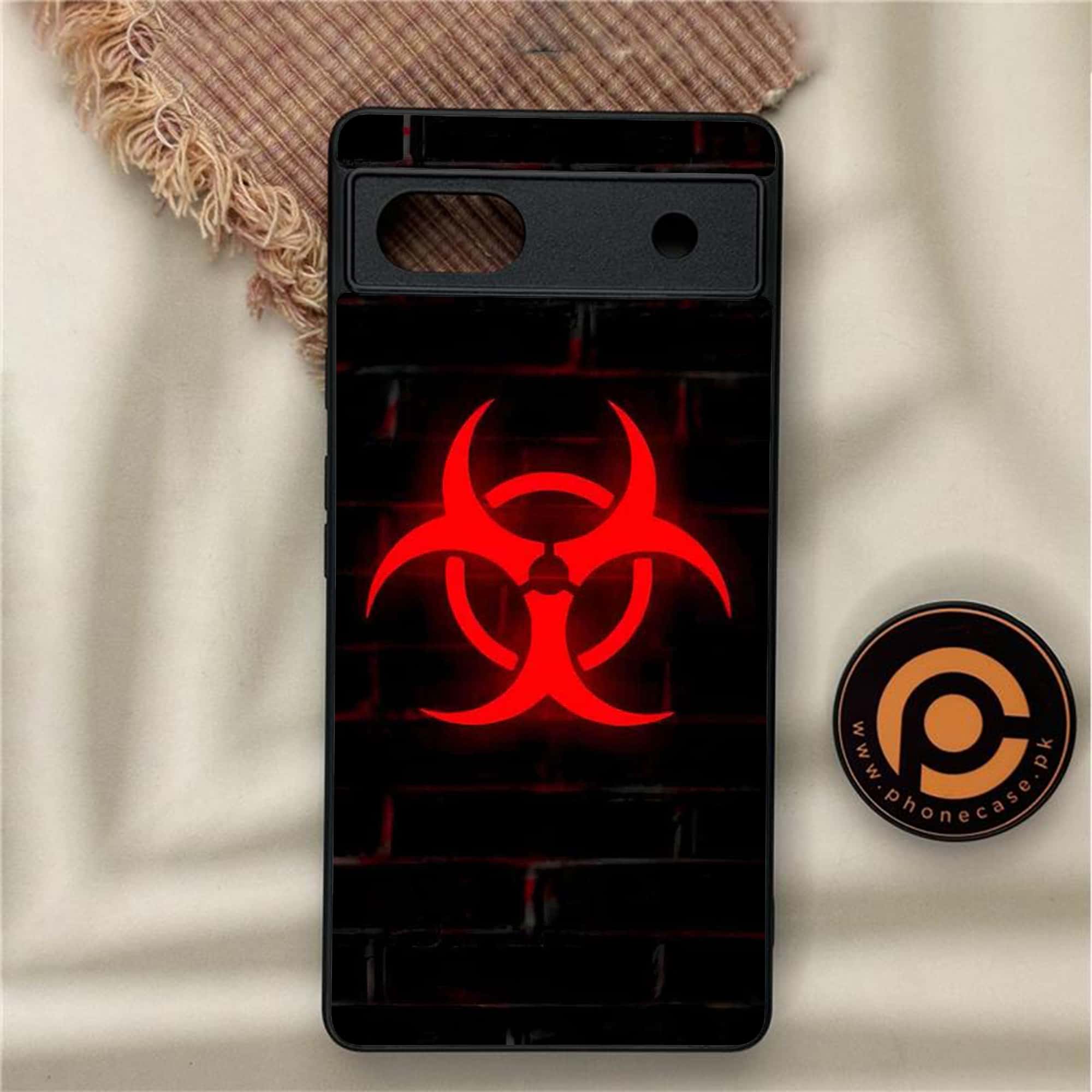 Google Pixel 6A - Biohazard Sign Series - Premium Metal Printed soft Bumper Shock Proof Case