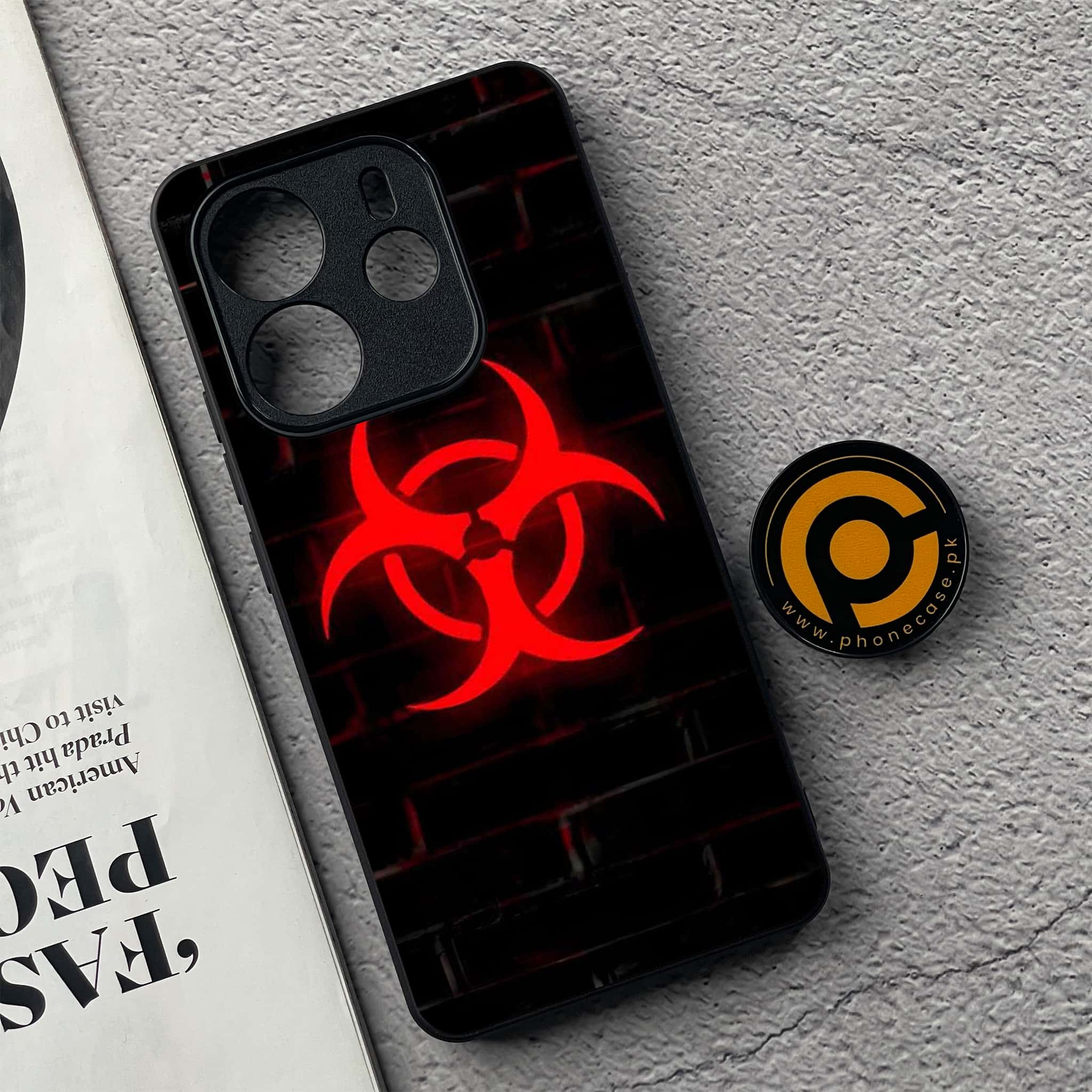 Xiaomi Redmi Note 14 - Biohazard Sign Series - Premium Printed Glass soft Bumper shock Proof Case