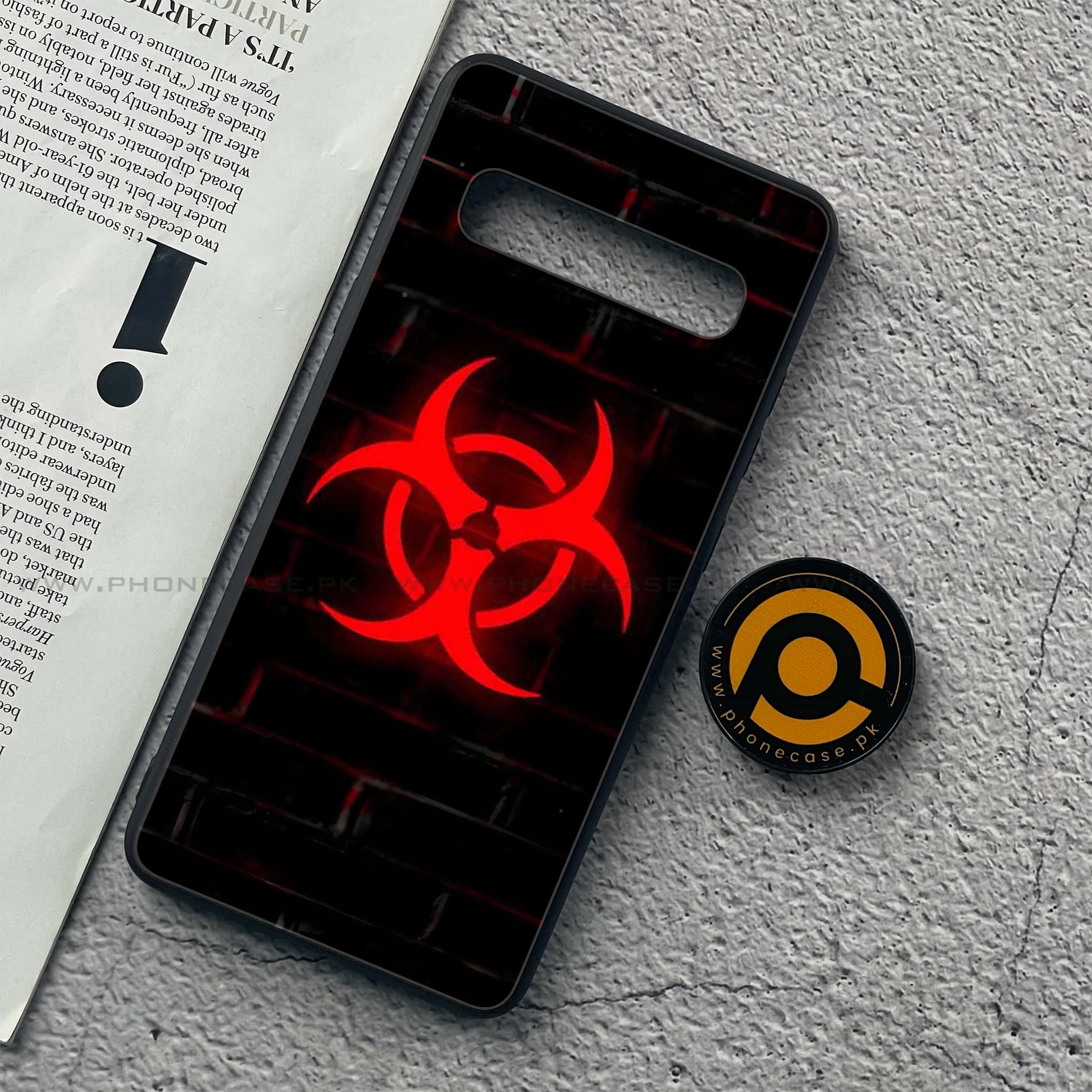 Samsung Galaxy S10 5G  - Biohazard Sign - Premium Printed Glass soft Bumper shock Proof Case
