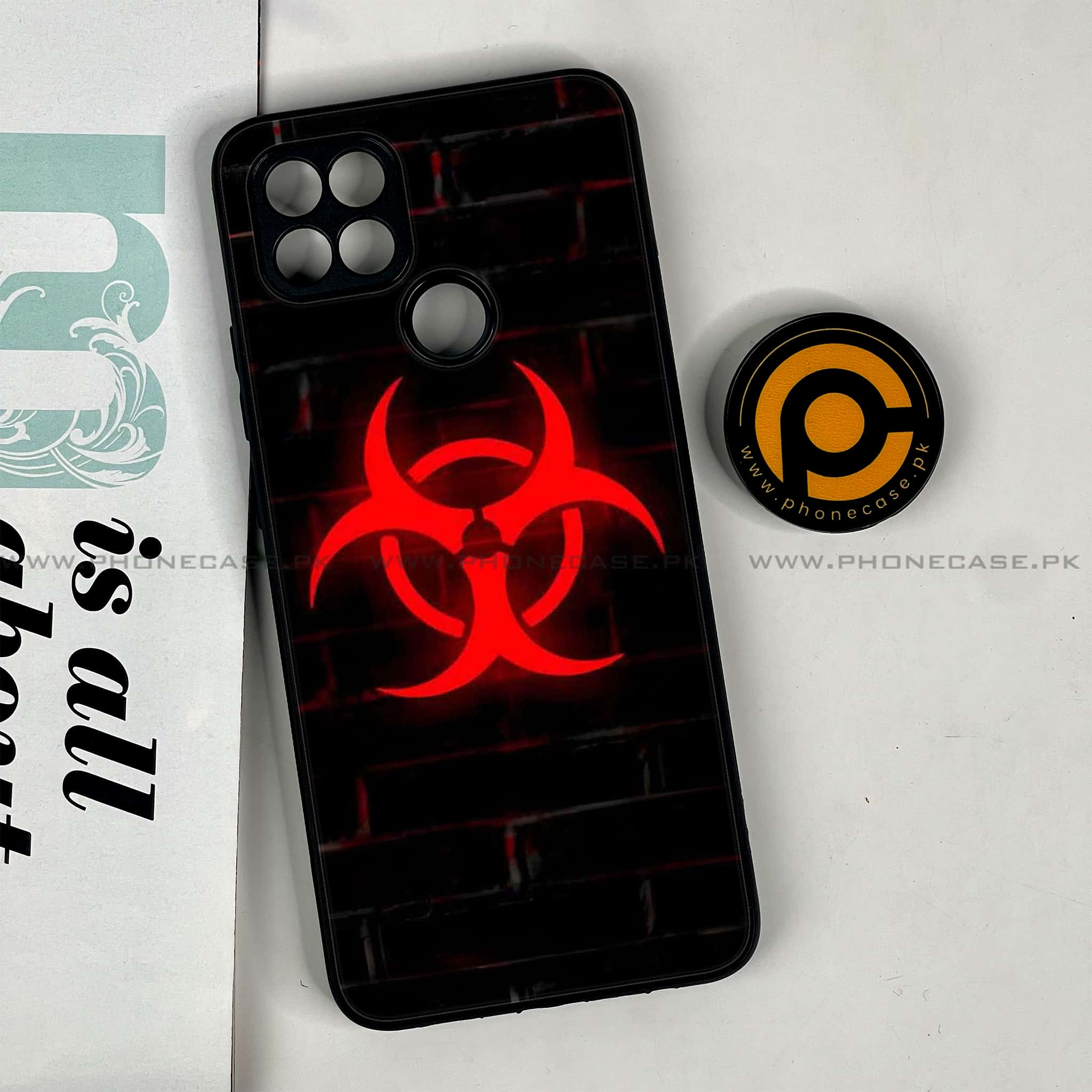 Oppo A15s - Biohazard Sign Series - Premium Printed Glass soft Bumper shock Proof Case