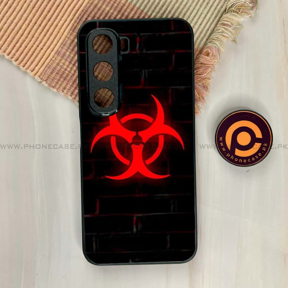 Infinix Hot 60i -  Biohazard Sign Series - Premium Metal Printed soft Bumper shock Proof Case