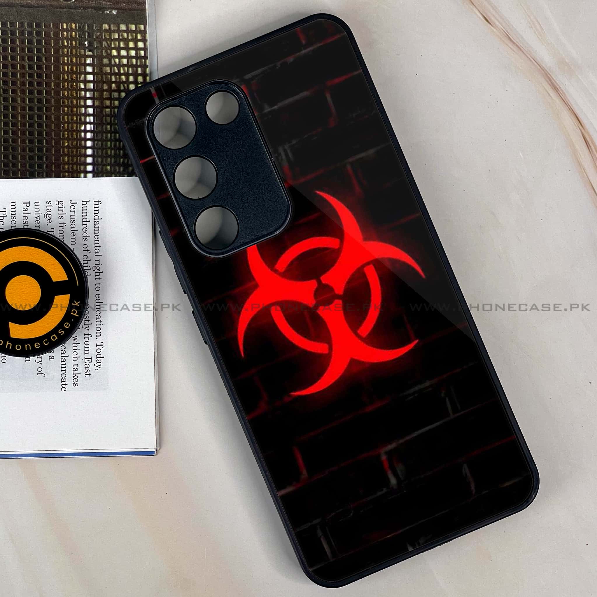 Vivo Y200e - Biohazard Sign Series - Premium Metal Printed soft Bumper shock Proof Case