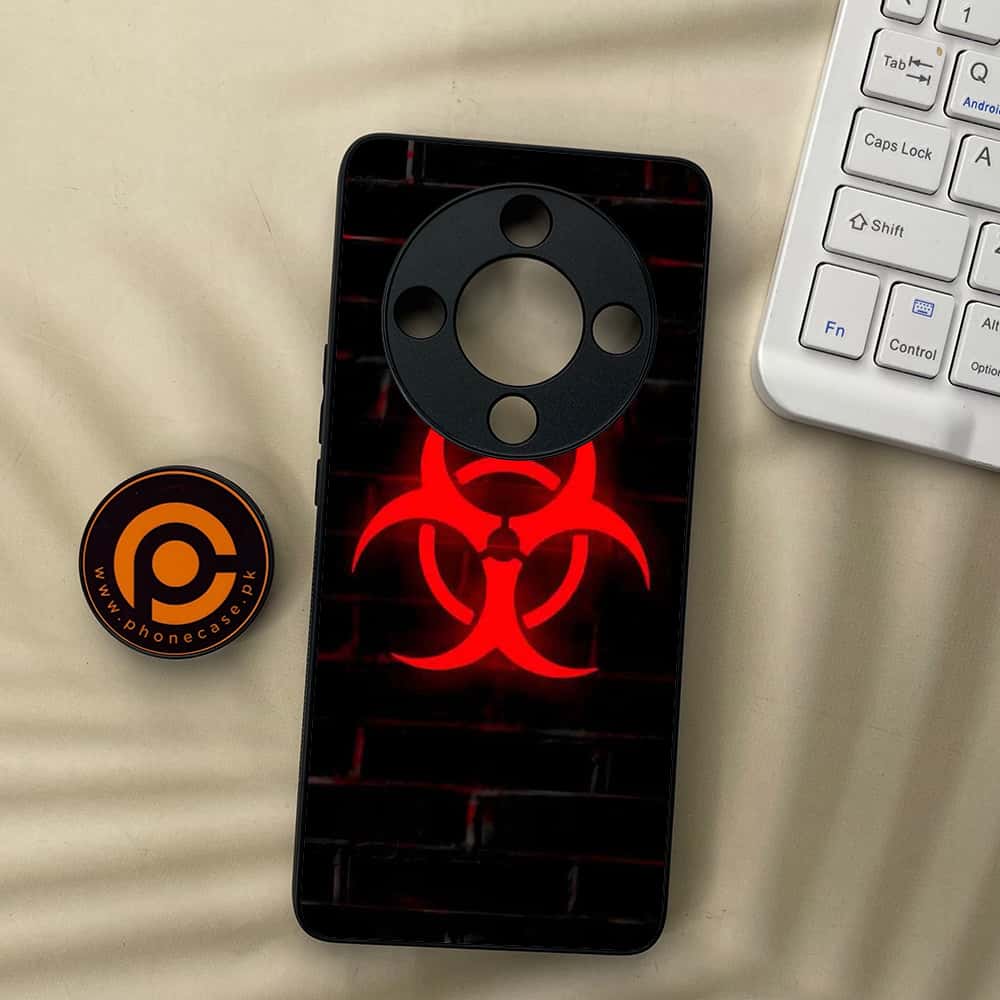 HONOR X9b 5G - Biohazard Sign Series - Premium Metal  Printed soft Bumper shock Proof Case