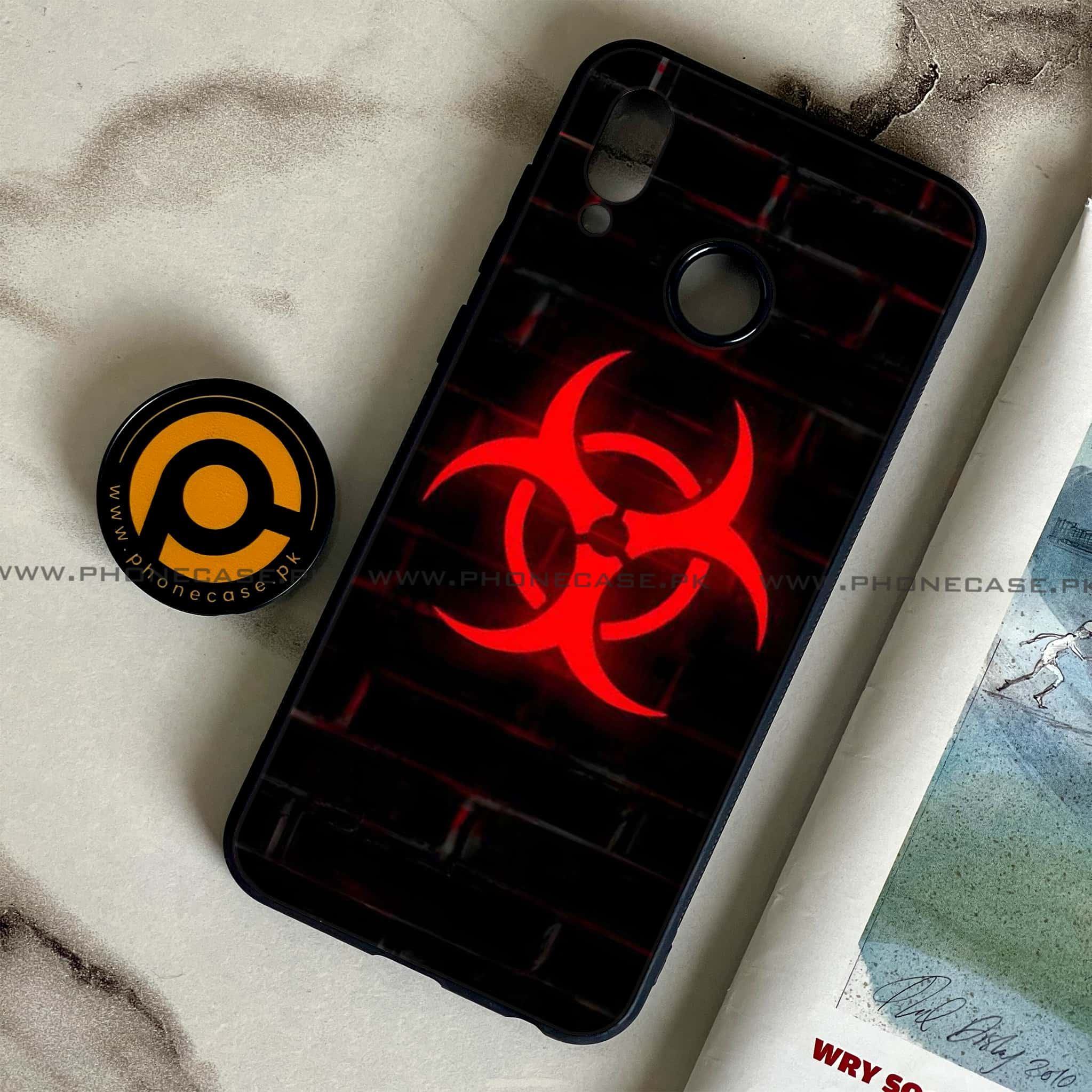 Huawei Honor Play - Biohazard Sign Series - Premium Printed Glass soft Bumper shock Proof Case