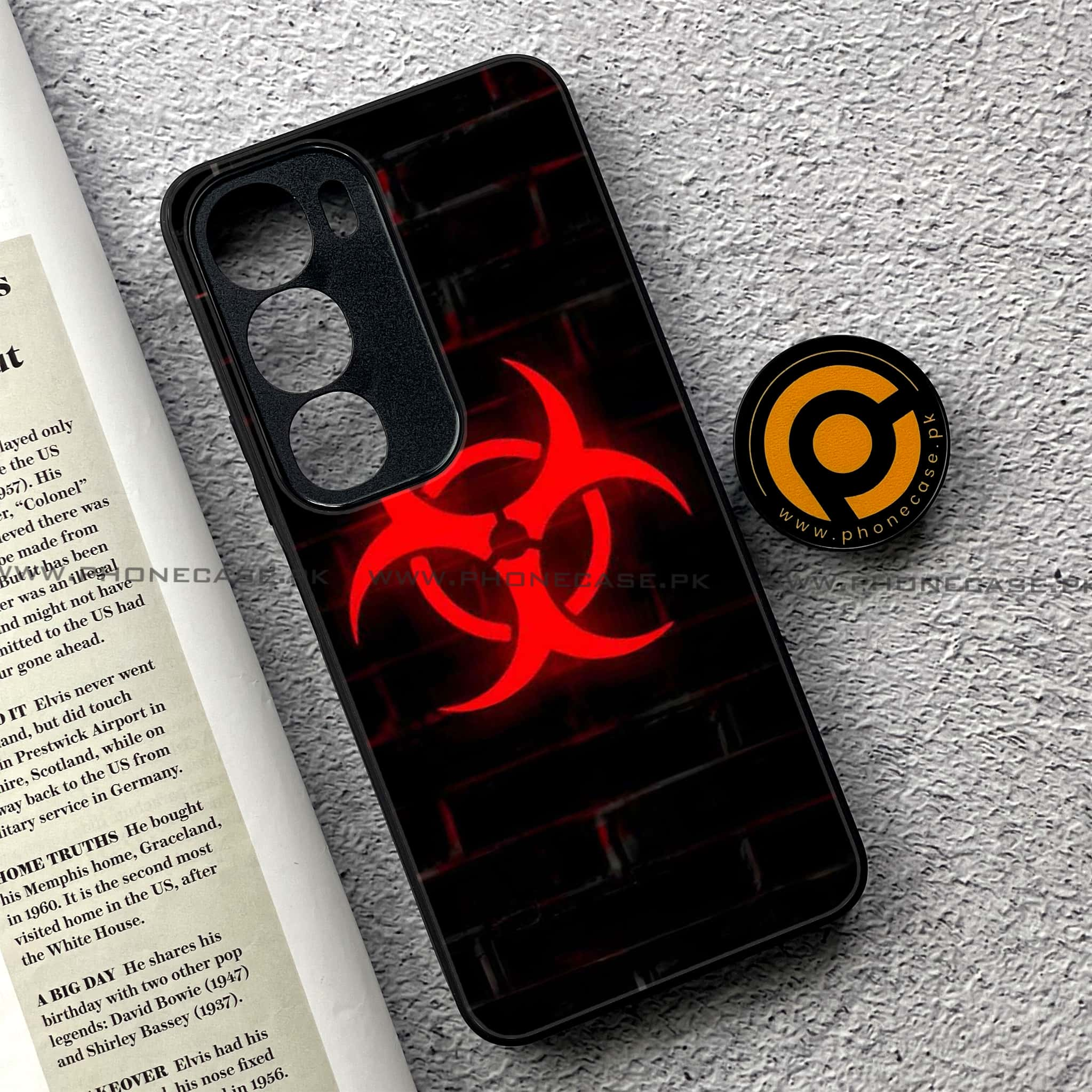 Vivo Y19s - Biohazard Sign Series - Premium Printed Glass soft Bumper shock Proof Case