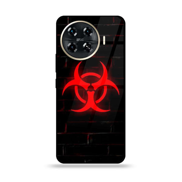 Tecno Spark 20 pro plus - Biohazard Sign Design 6 - Premium Printed Glass soft Bumper shock Proof Case CS-22285