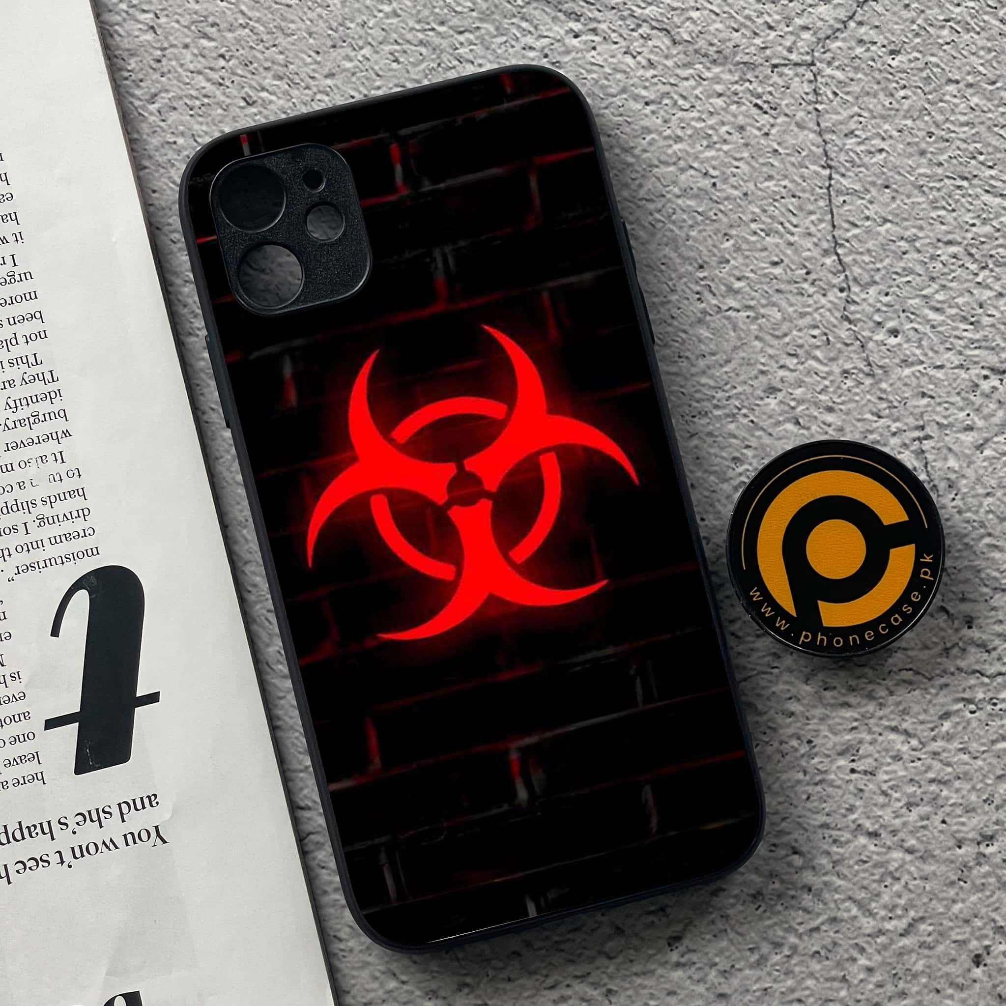 iPhone 11  Biohazard Sign  Premium Printed Glass soft Bumper shock Proof Case