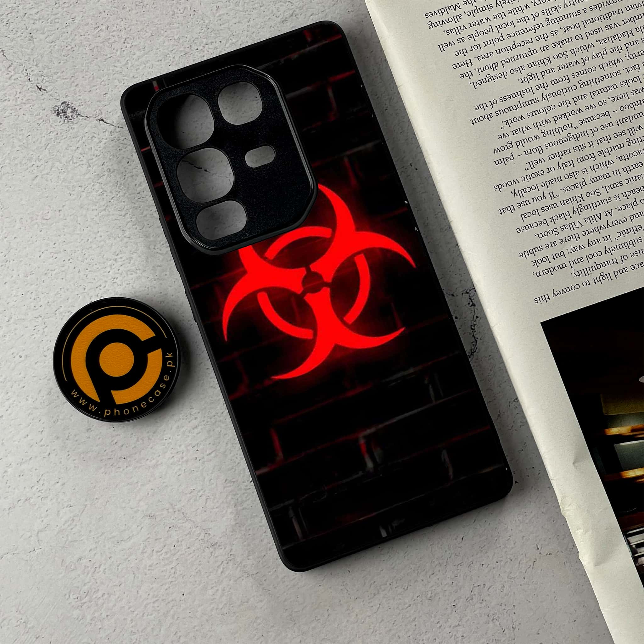 Infinix Note 50 Pro Plus - Biohazard Sign Series - Premium Metal Printed Soft Bumper Shockproof Case