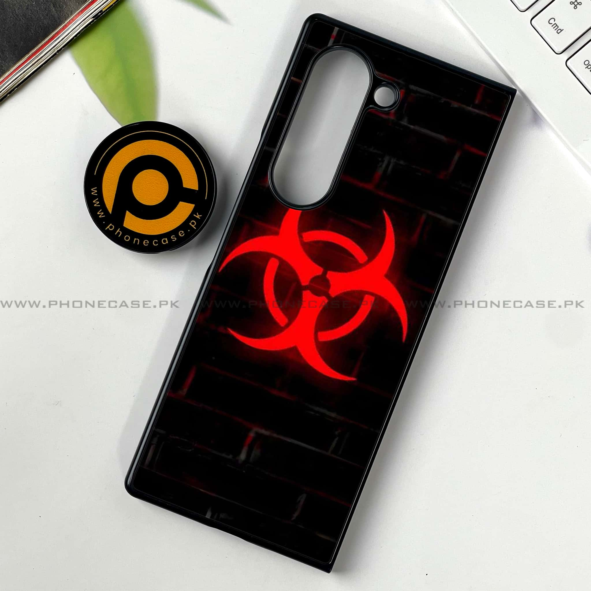 Samsung Galaxy Z Fold 6 - Biohazard Sign Series - Premium Printed Metal soft Bumper shock Proof Case