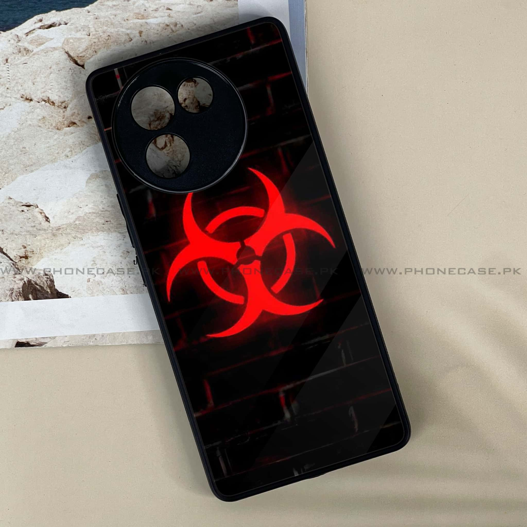 Vivo V30E - Biohazard Sign Series - Premium Printed Metal soft Bumper shock Proof Case